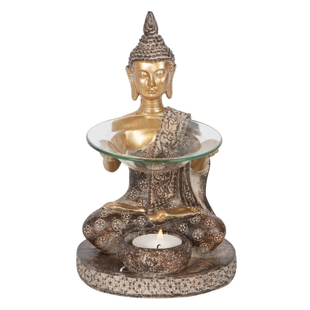 Antique Gold Buddha Oil Burner