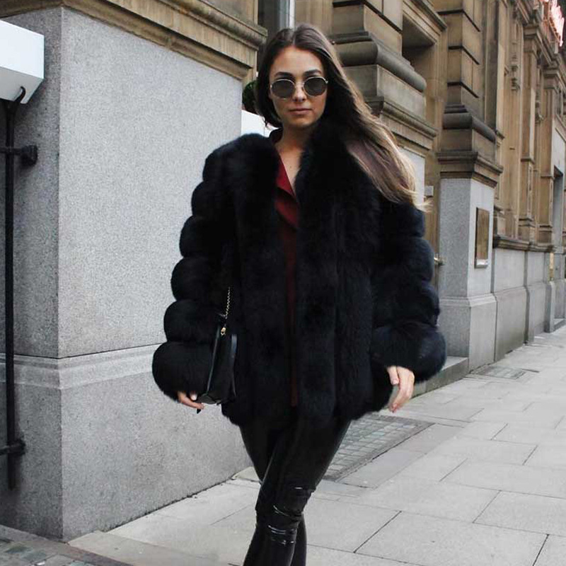 black faux fur bubble jacket