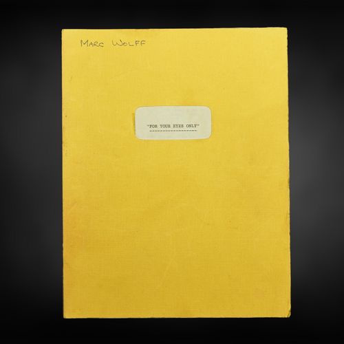 Front Cover for the Production Used Screenplay for 'For Your Eyes Only' - Available for Sale from Kudos Memorabilia