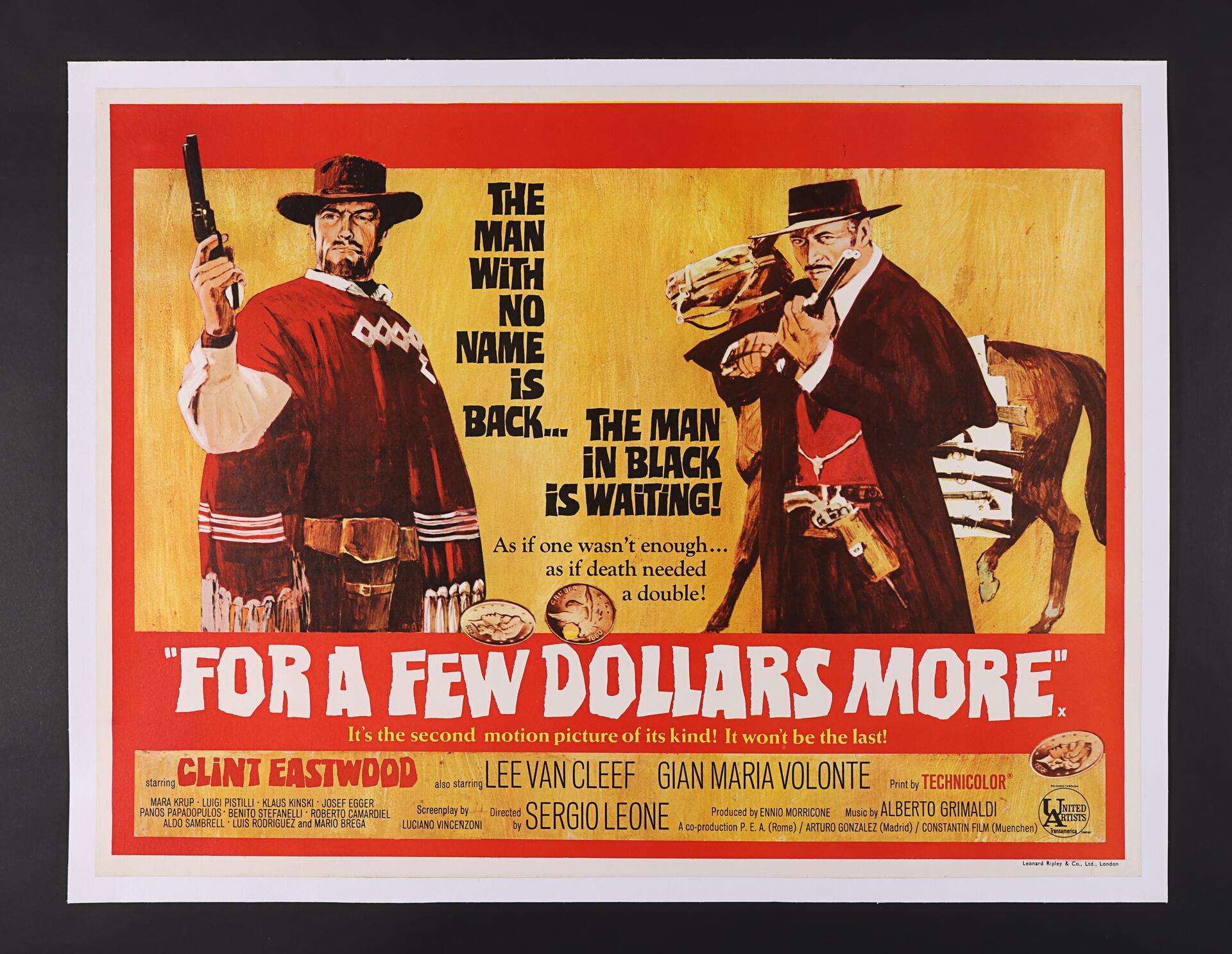 For A Few Dollars More (1965) Original UK Quad Poster - Linen Backed - Available from Kudos Memorabilia