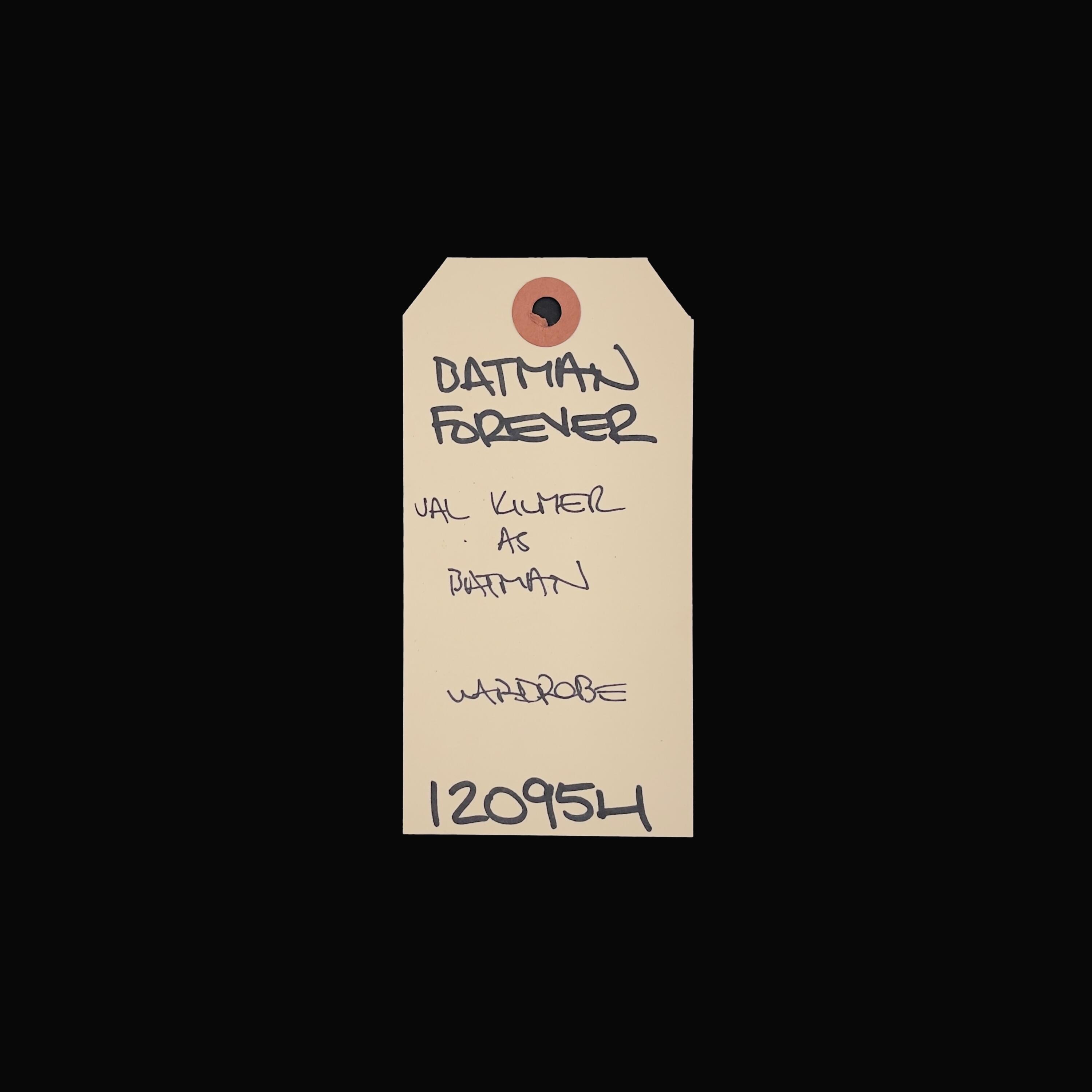 Production Tag for Batman Forever - Val Kilmer’s Iconic Bat-Shaped Rebreather