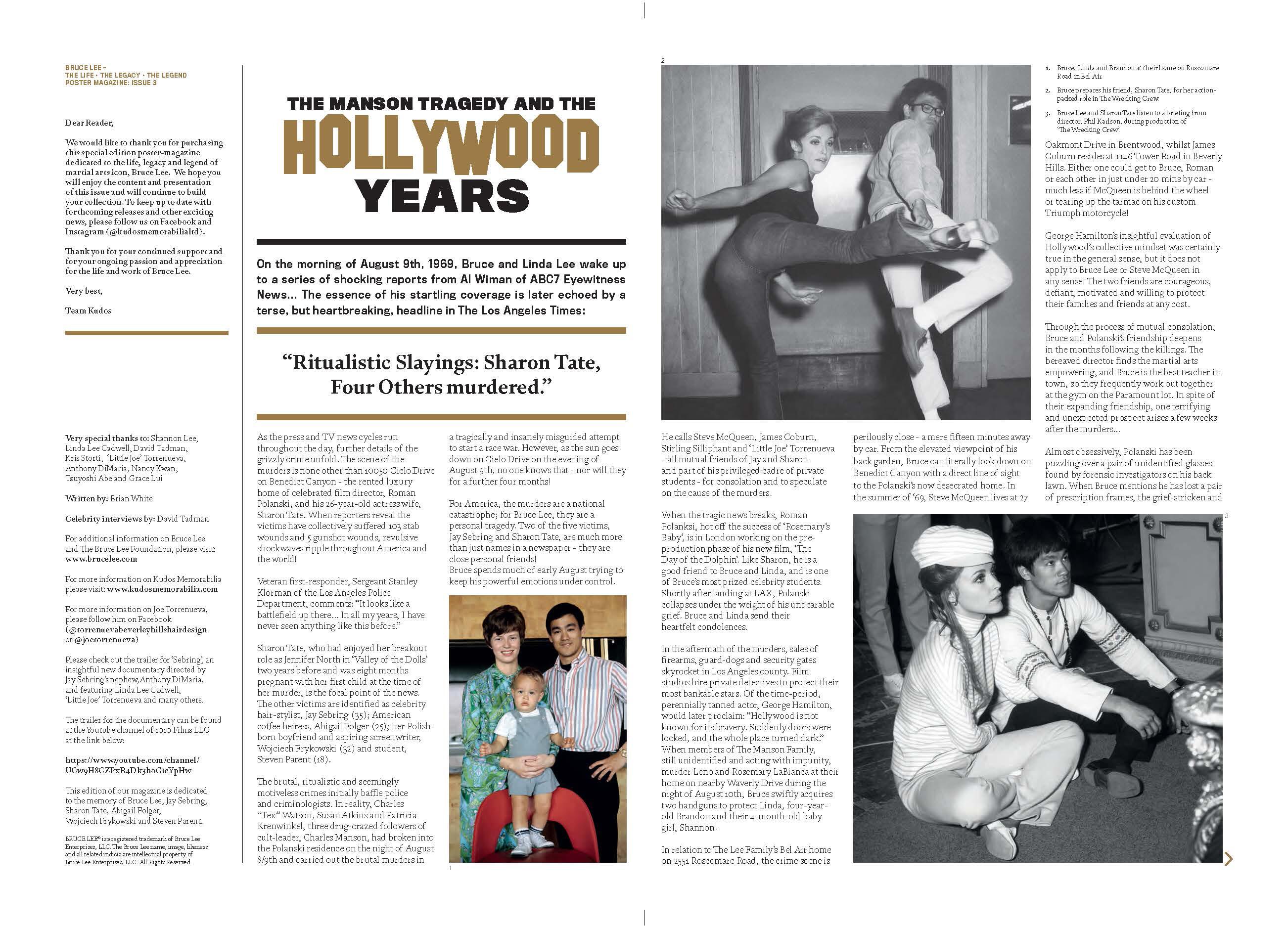Bruce Lee Poster Magazine, The Life, The Legacy, The Legend - Issue 3 -Example of Inside Spread
