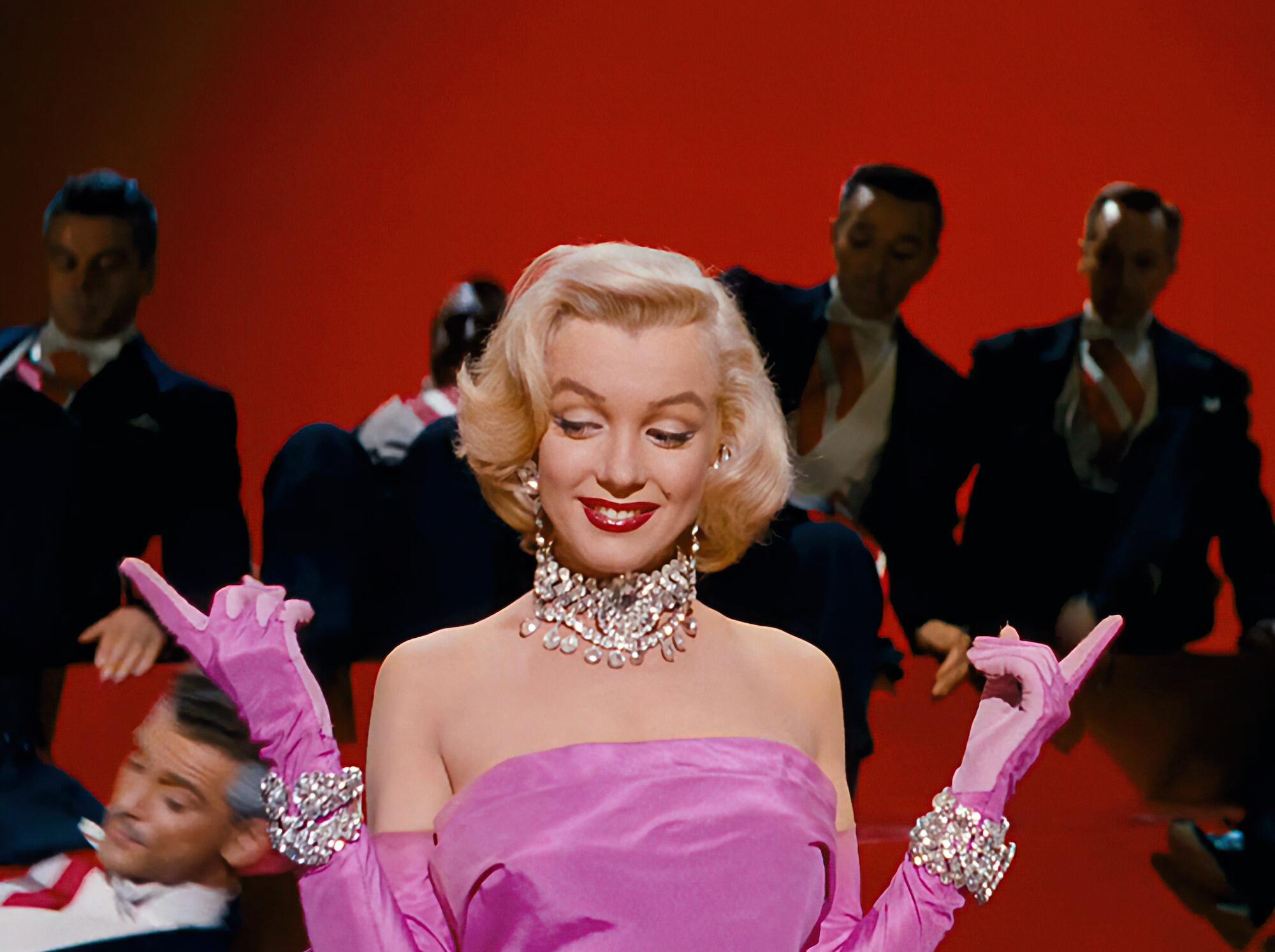 Marilyn Monroe in her breakout movie, Gentlemen Prefer Blondes'