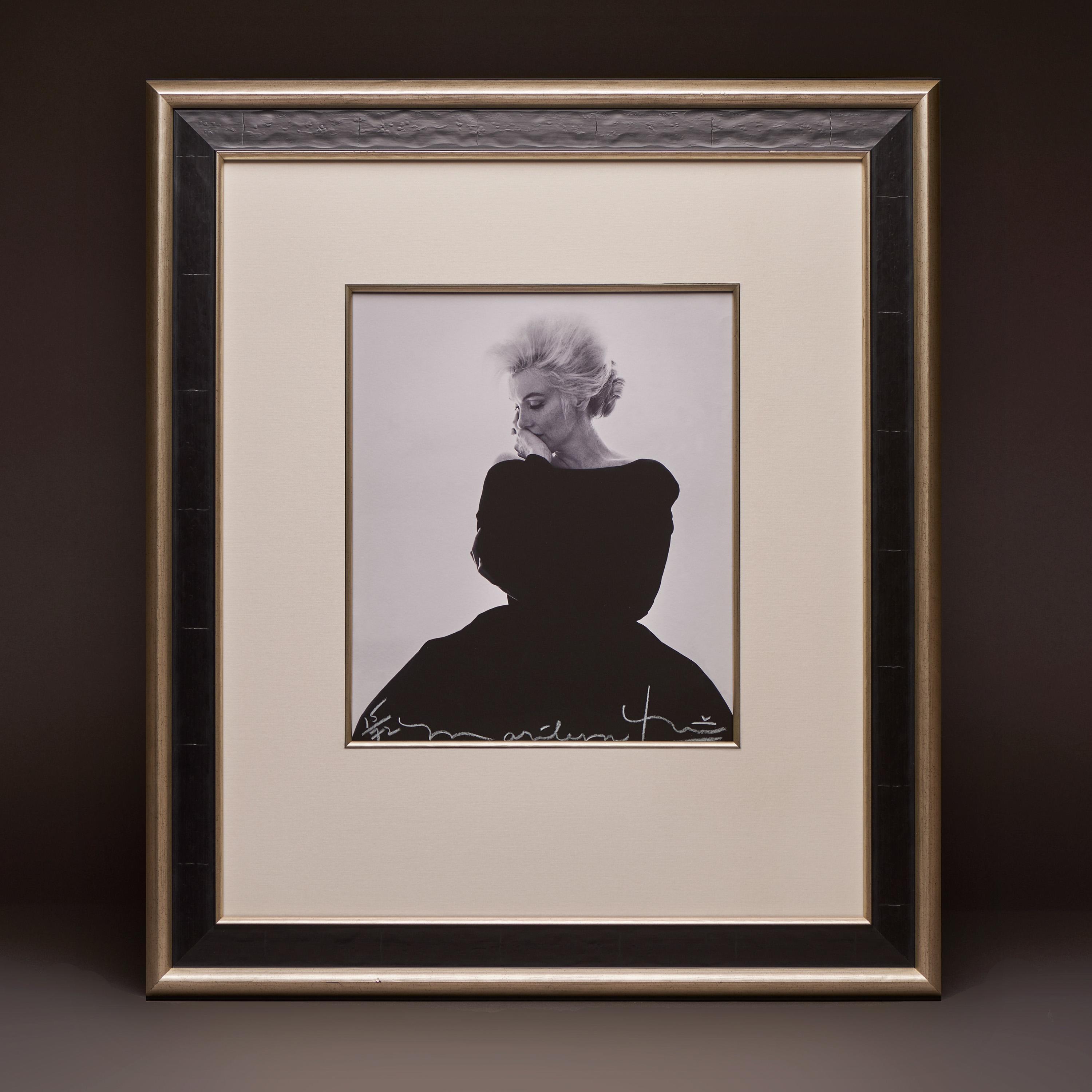 Marilyn Monroe in Black Dior Dress – Iconic Photograph by Bert Stern