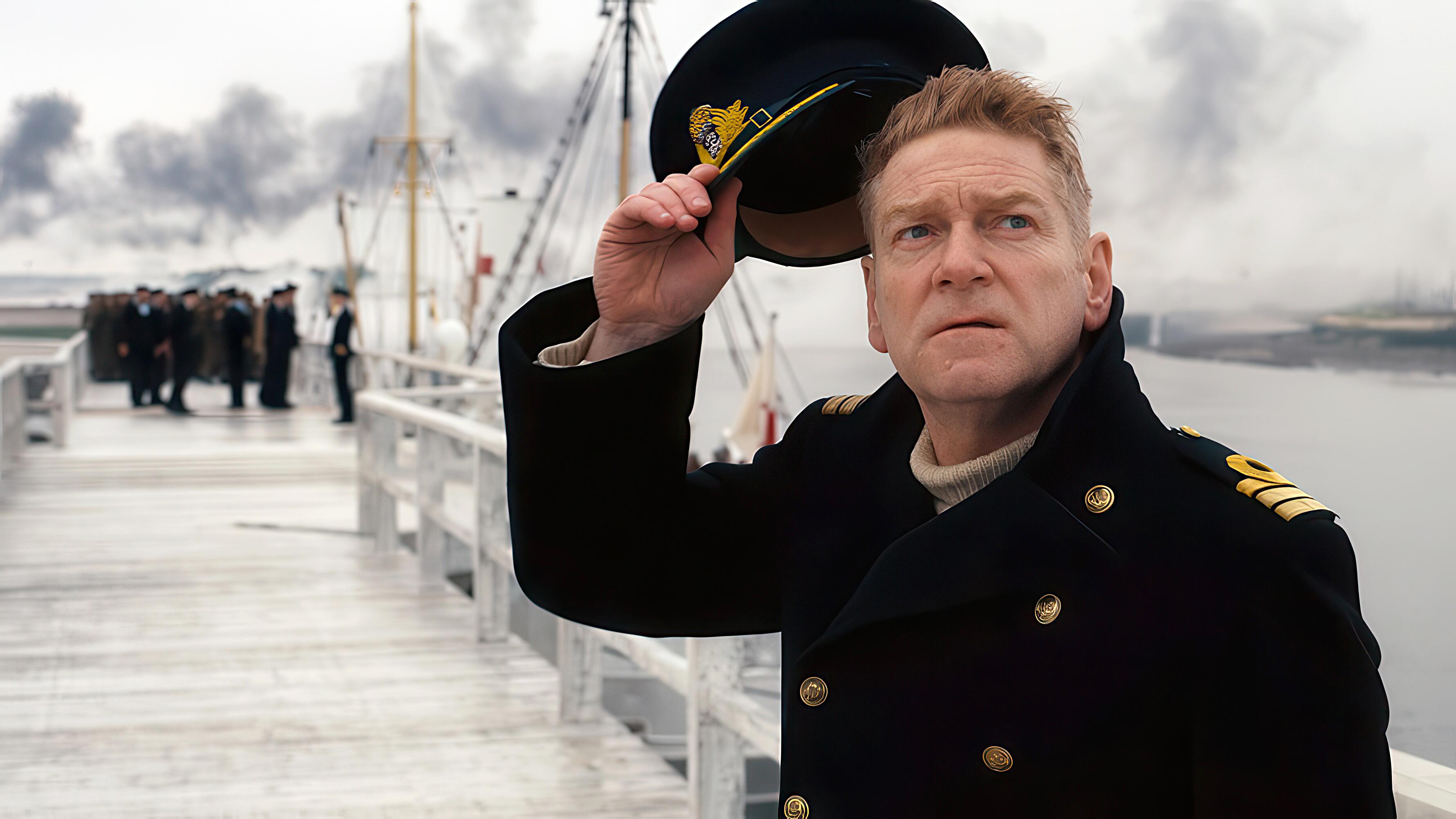Dunkirk The Movie (2017), directed by Christopher Nolan. Actor, Kenneth Branagh, as Commander Bolton
