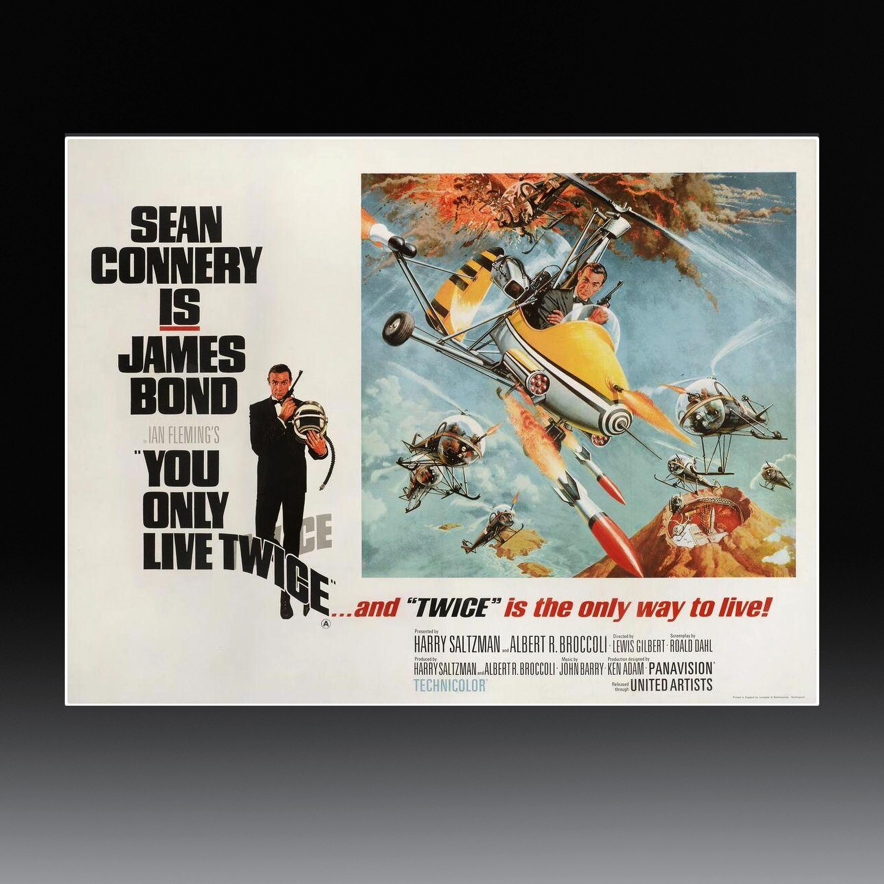 A stunning original British Quad poster, Style B (Little Nelly) for the beloved classic James Bond movie, 'You Only Live Twice', released in 1967.