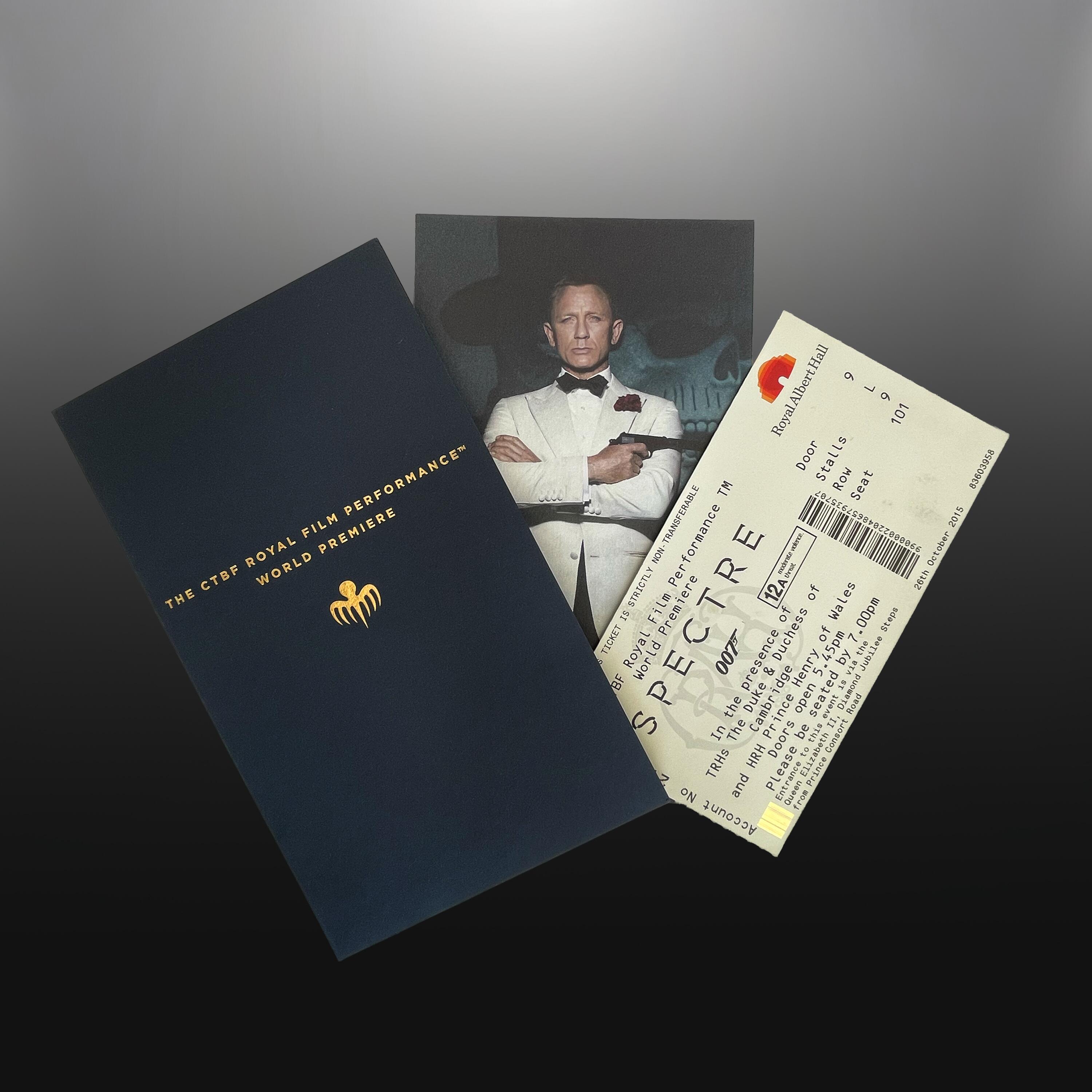 ames Bond: Spectre (2015) – Royal Film Performance World Premiere and After-Party Invitation, Ticket Stub and Original Folder