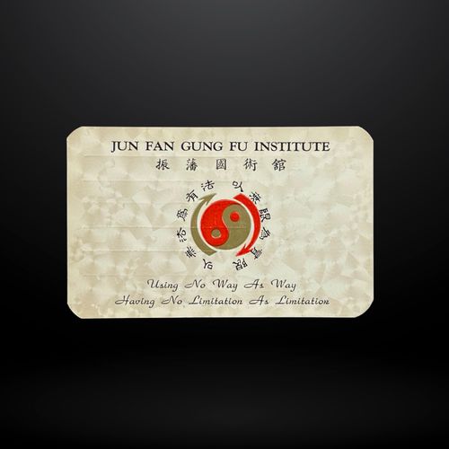 Bruce Lee Original Jun Fan Gung Fu Institute Membership Card (Pearl ...