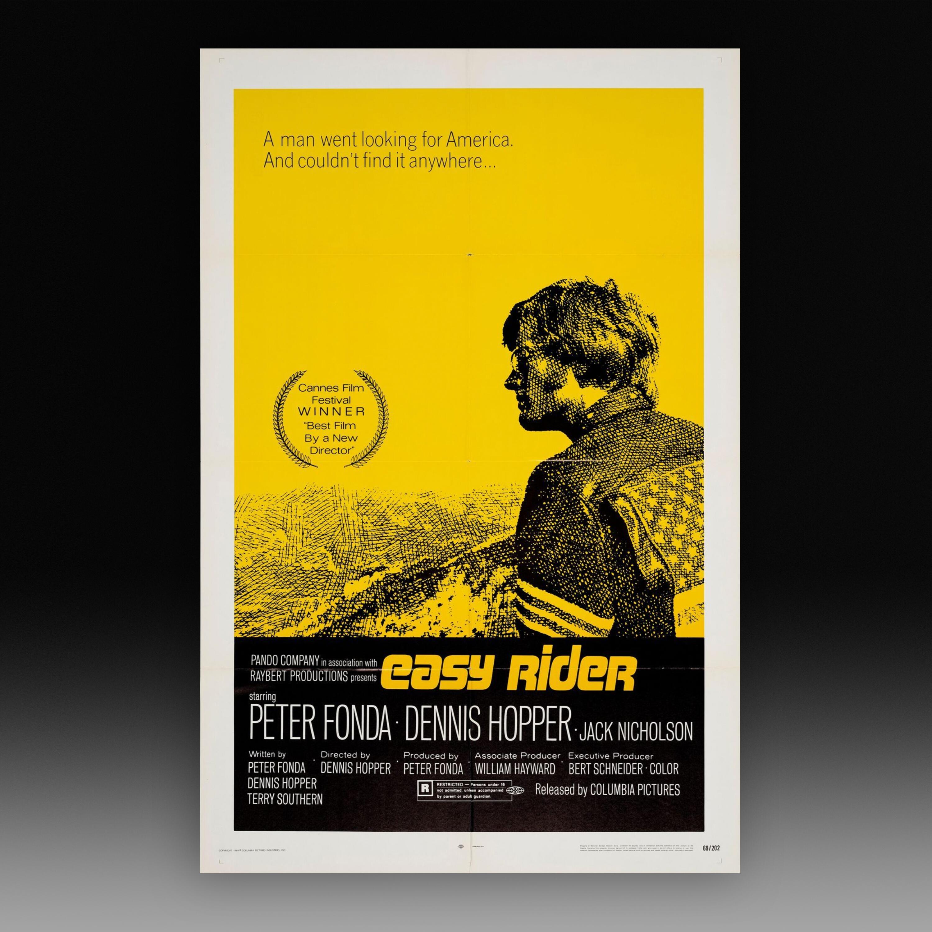 Easy Rider (1969) - Original US One Sheet Poster "A Man Went Looking for America" Style - Availabe for Sale from Kudos Memorabilia Ltd