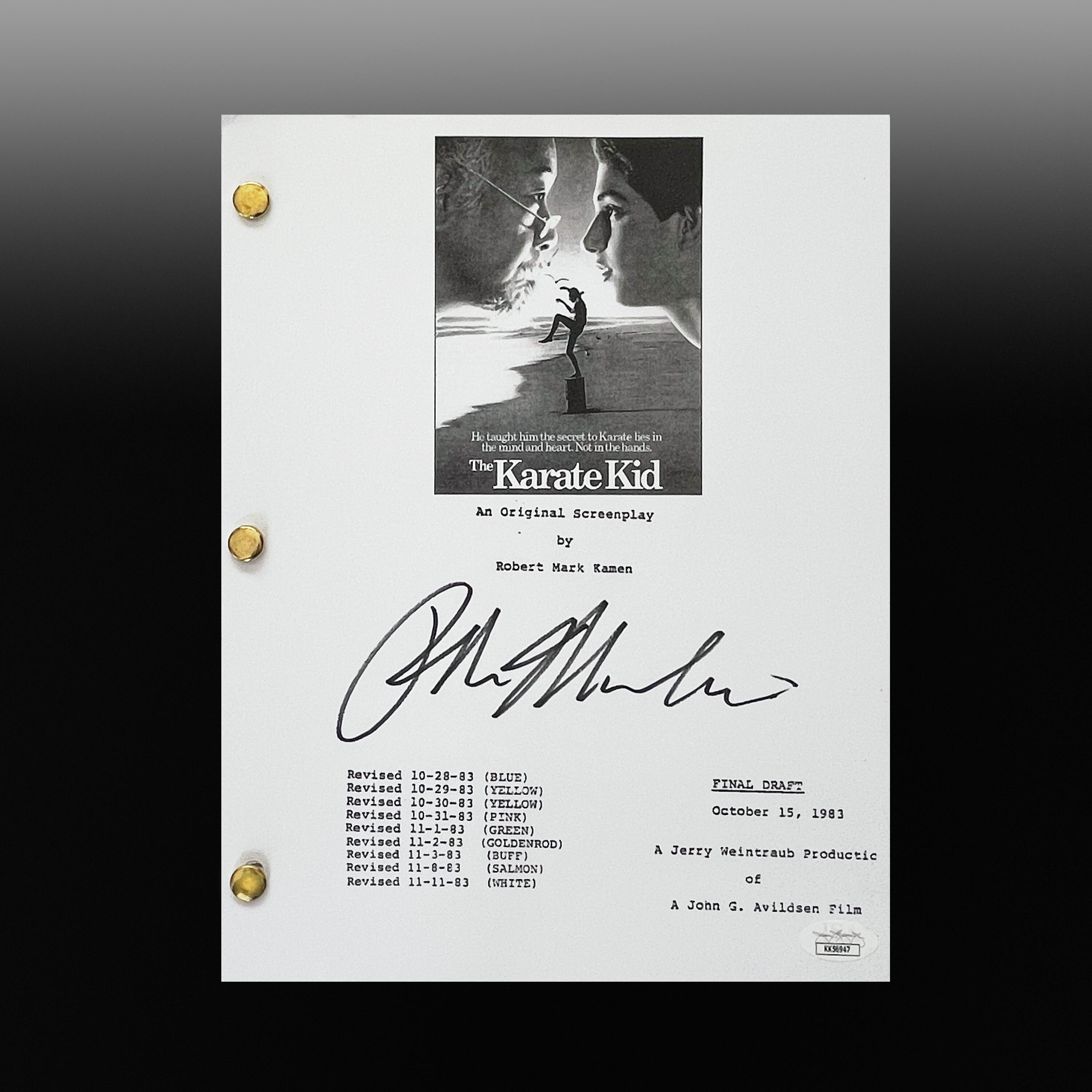 The Karate Kid Script - Signed by Ralph Macchio (JSA Verified) - For Sale at Kudos Memorabilia Ltd