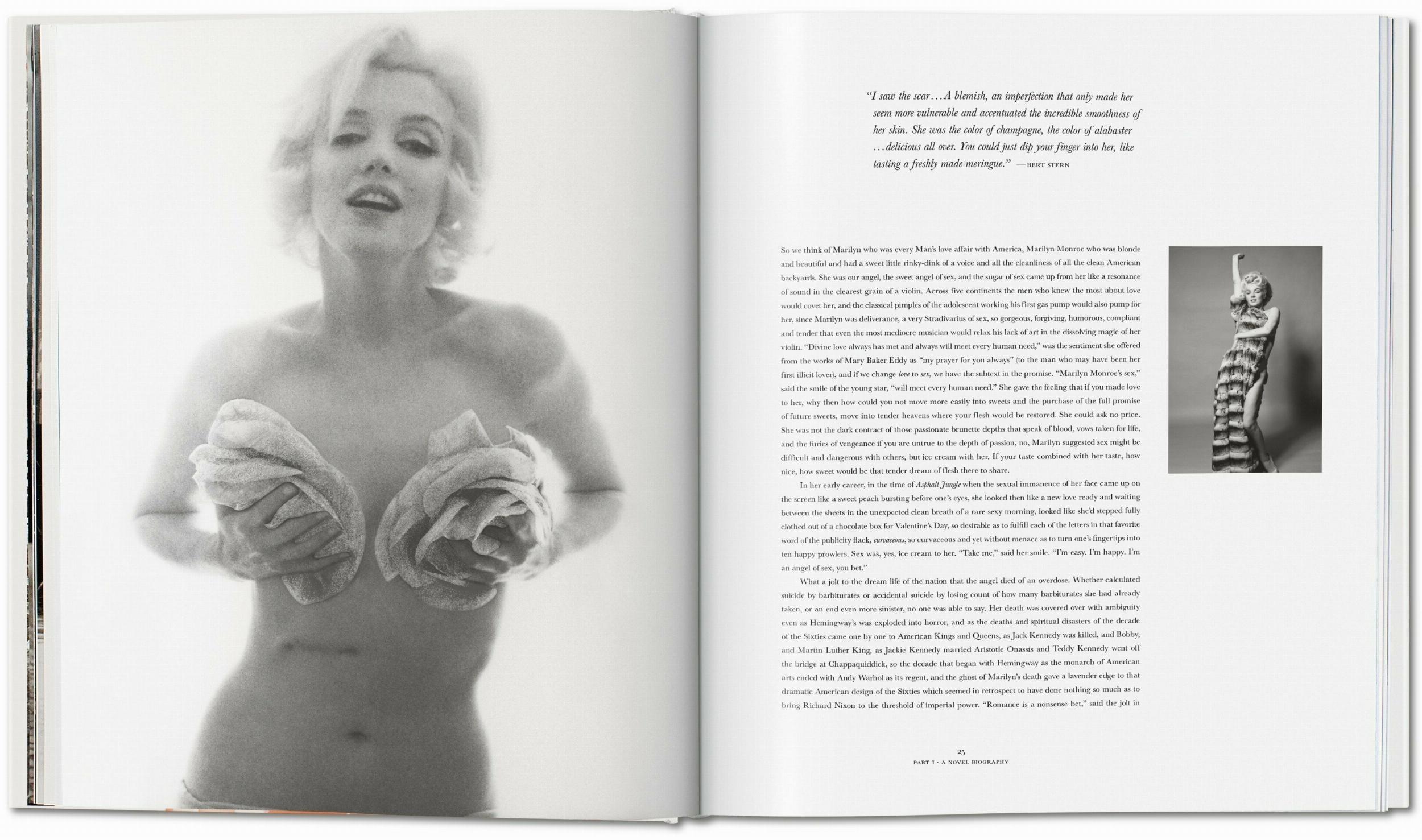 Norman Mailer. Bert Stern. Marilyn Monroe, black and white photo with roses