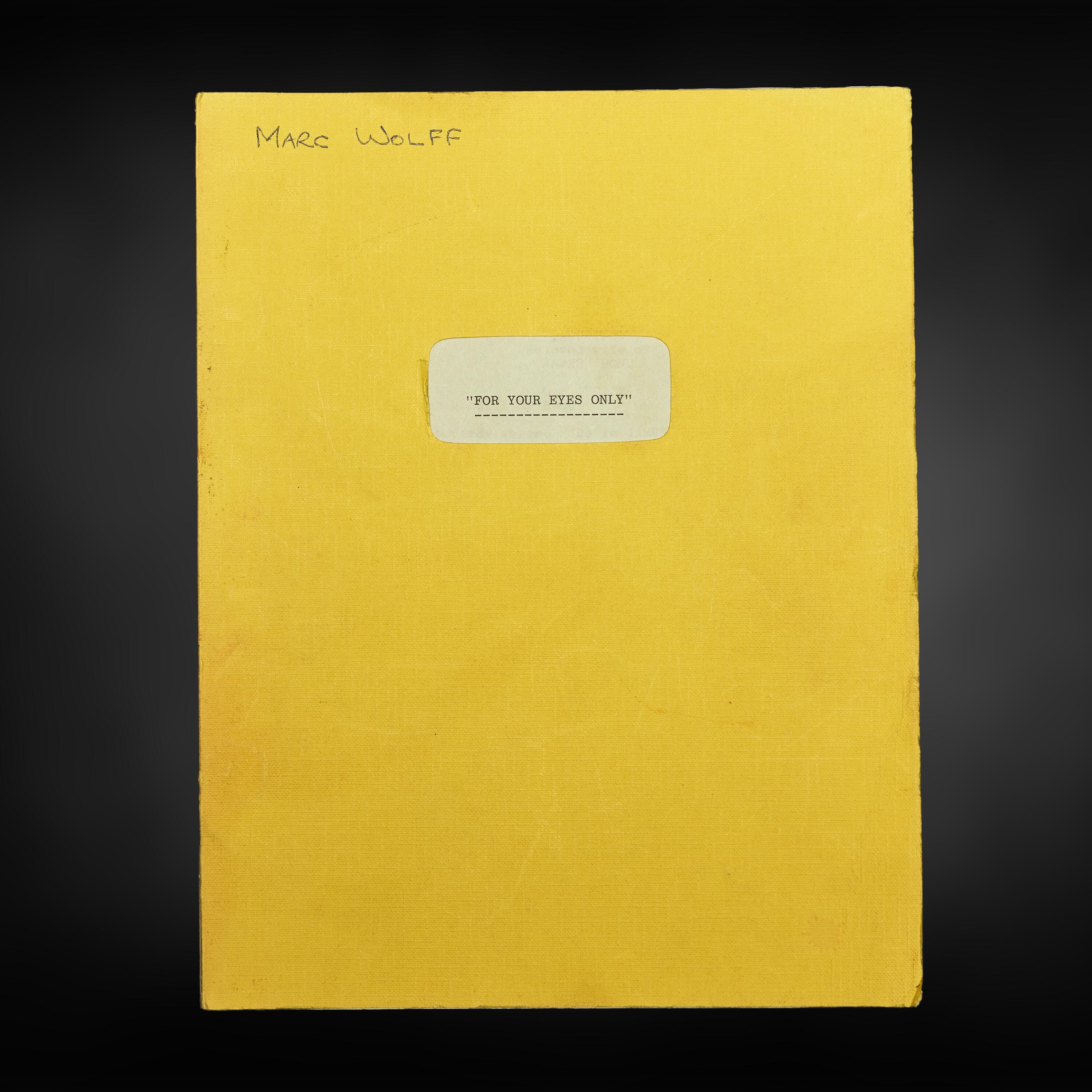 James Bond - An Original Production Screenplay for 'For Your Eyes Only' (1981)