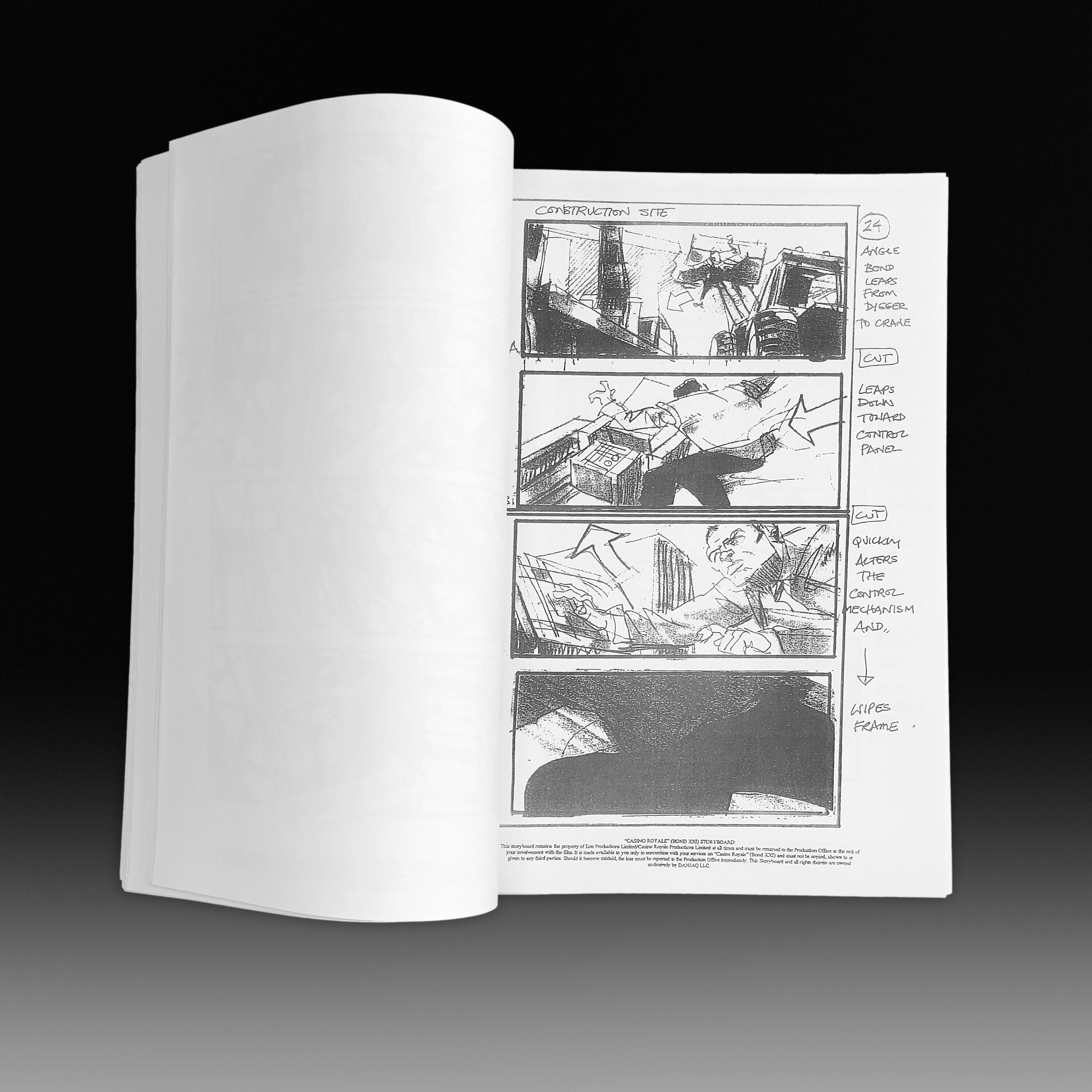 James Bond 007 - Casino Royale (2006) Storyboards - Freerunning Chase (80 pages)