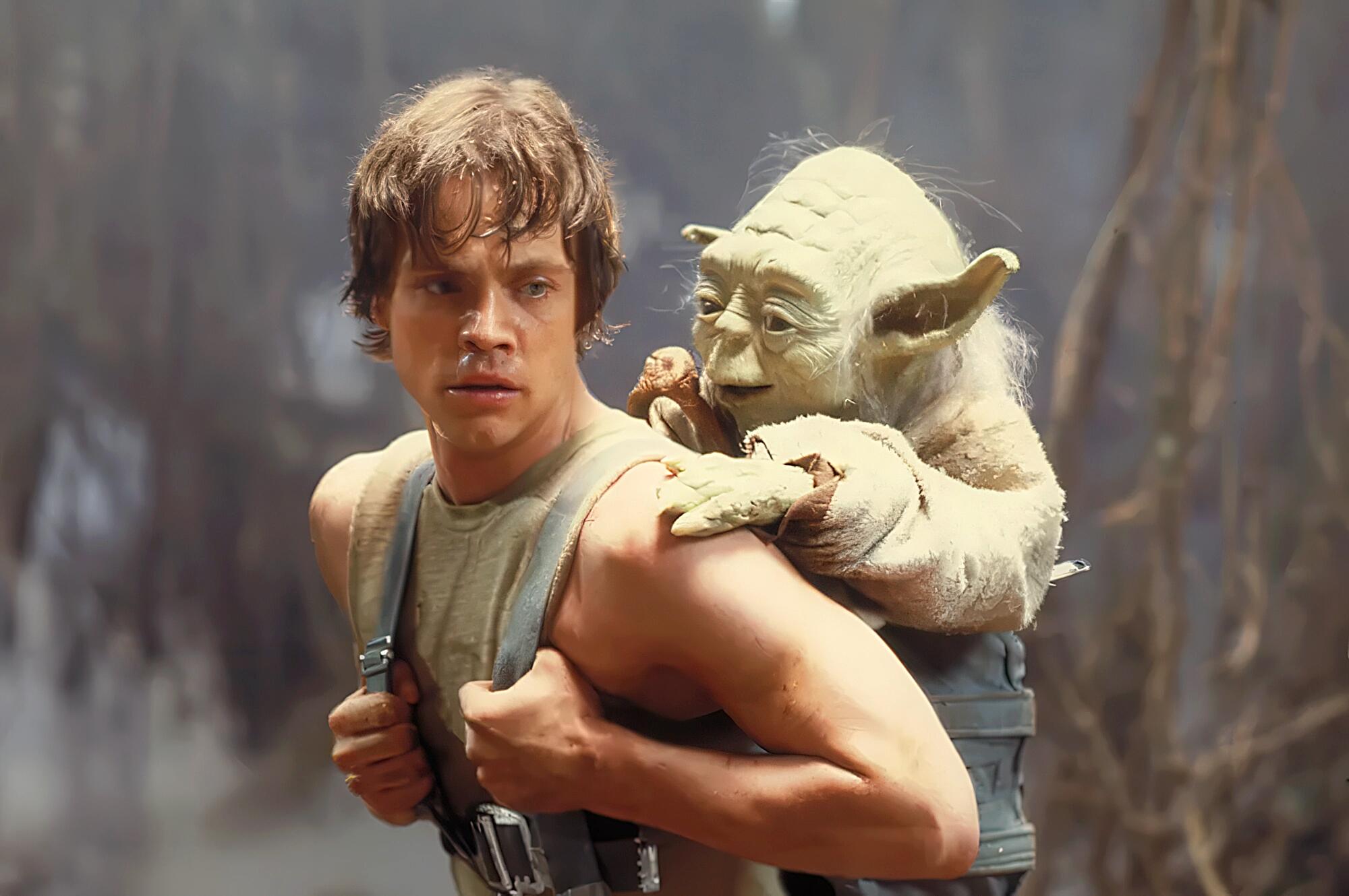 Luke Skywalker and Yoda from The Empire Strikes Back