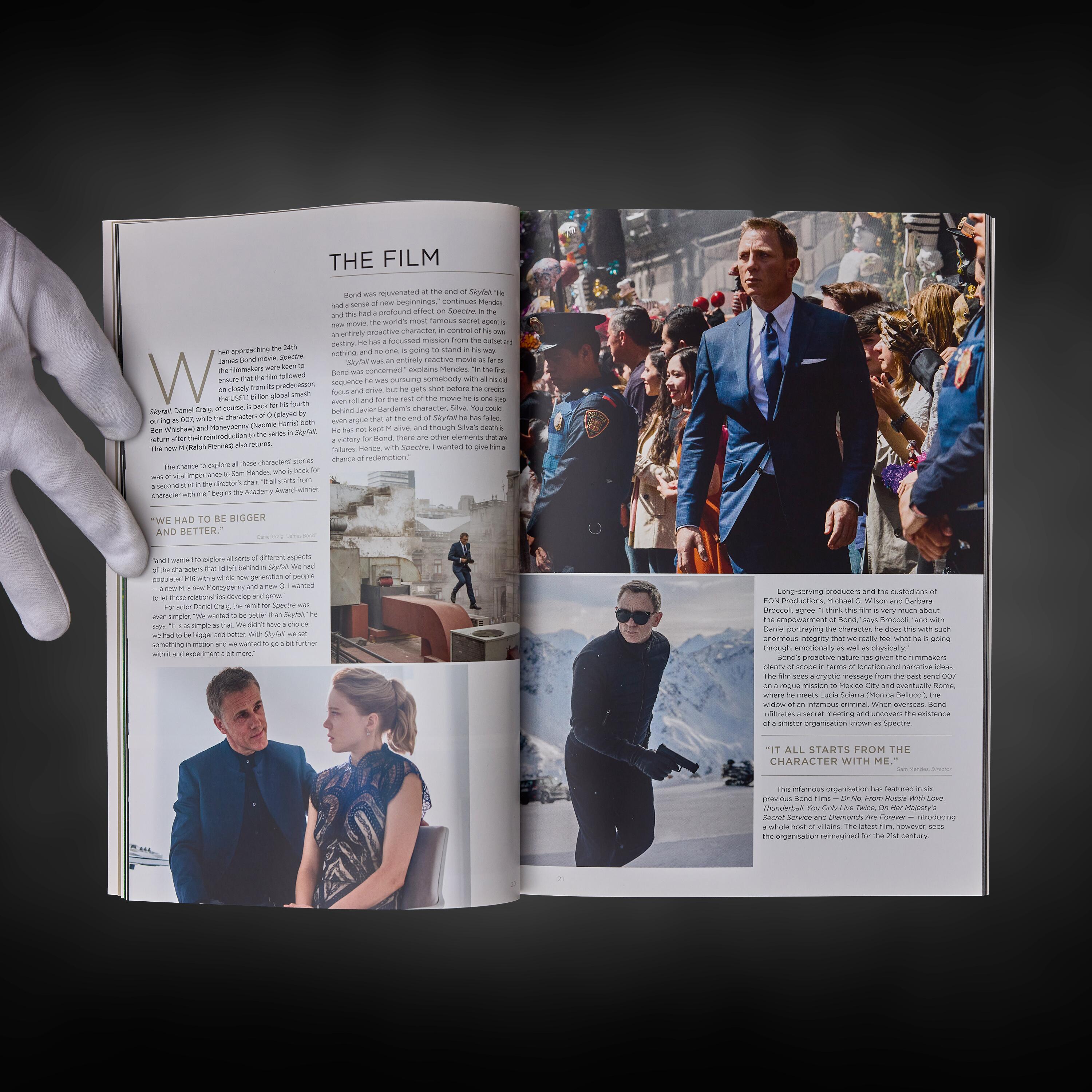 Rare Spectre (2015) World Royal Premiere program, numbered 0883, with behind-the-scenes imagery, production details and cast profiles.