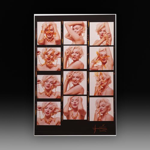 Marilyn Monroe Contact Sheet with Jewelled Necklace - The Last Sitting by Bert Stern