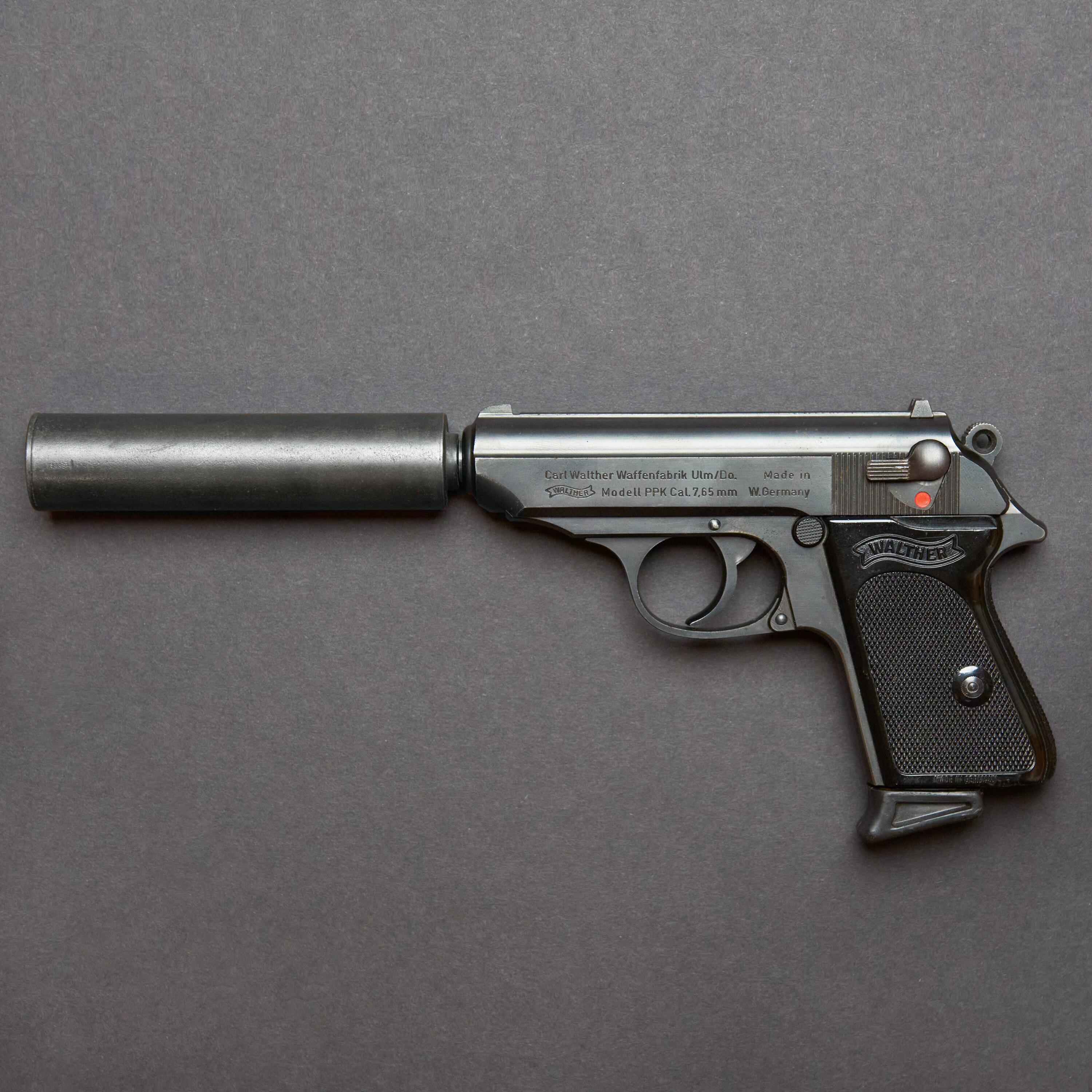 James Bond's Signature Walther PPK and Suppressor - Goldeneye- screen-used prop