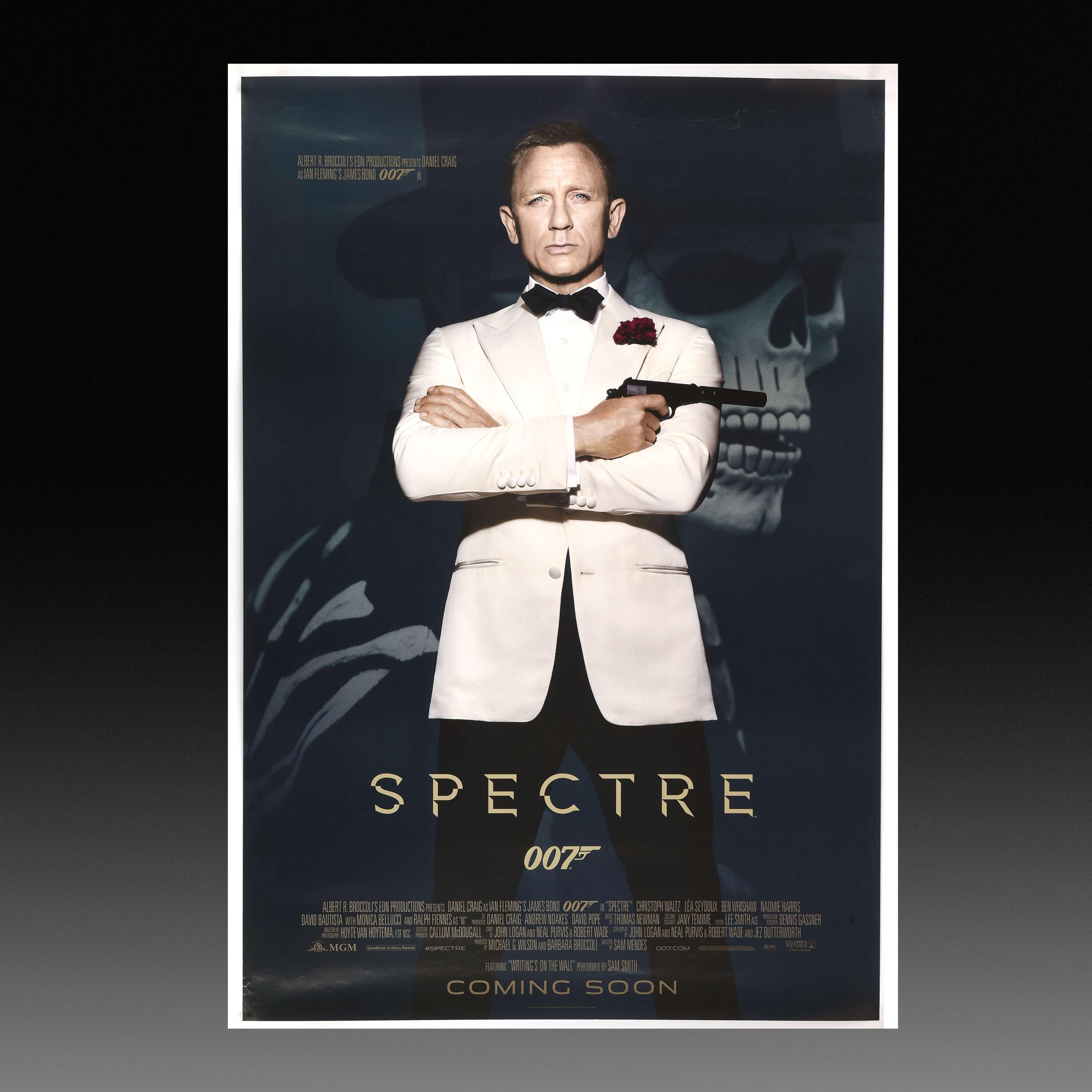 James Bond: Spectre (2015), US Advance One Sheet Movie Poster, Double sided, Unfolded.