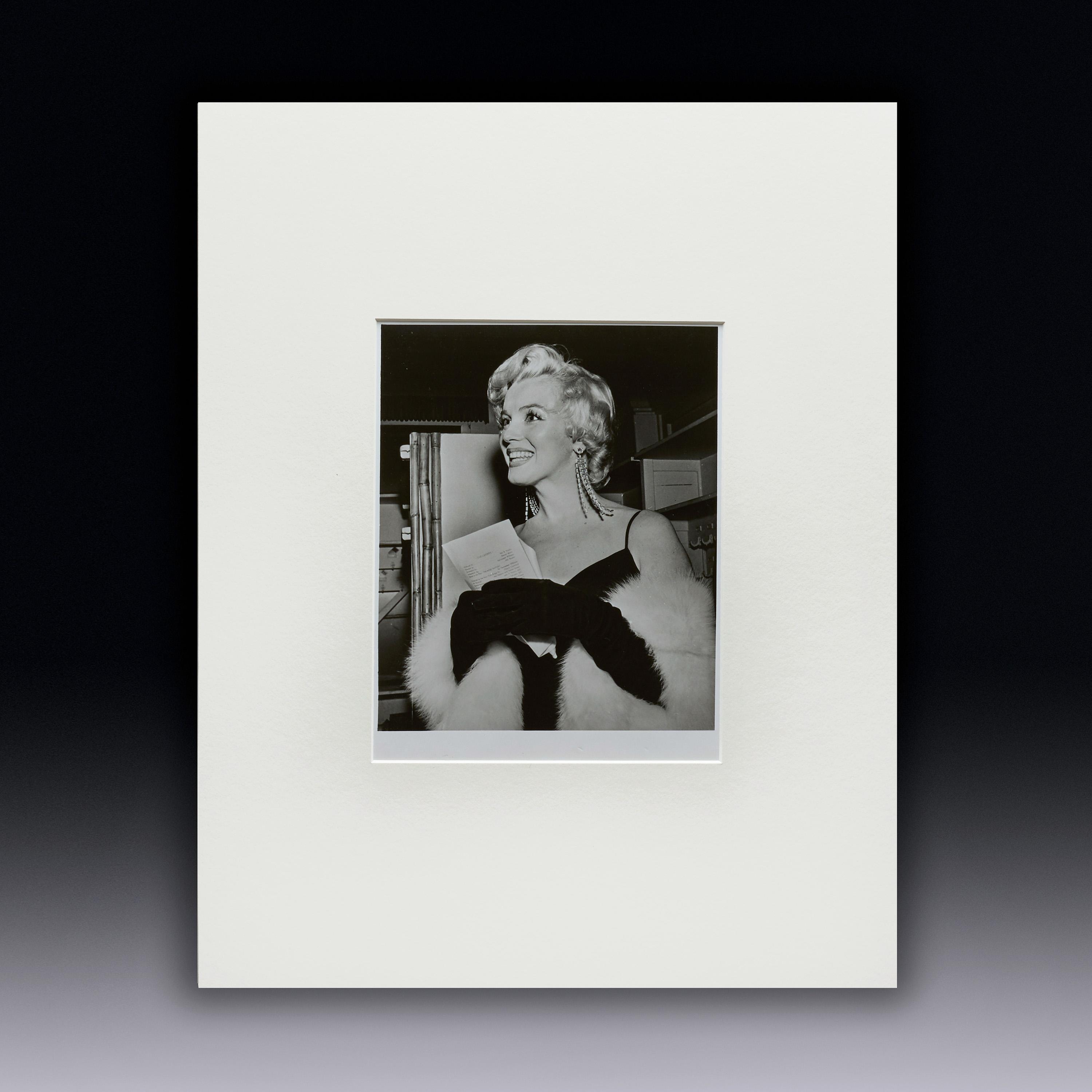 Marilyn Monroe Vintage Publicity Photograph - Fur and Black Gloves