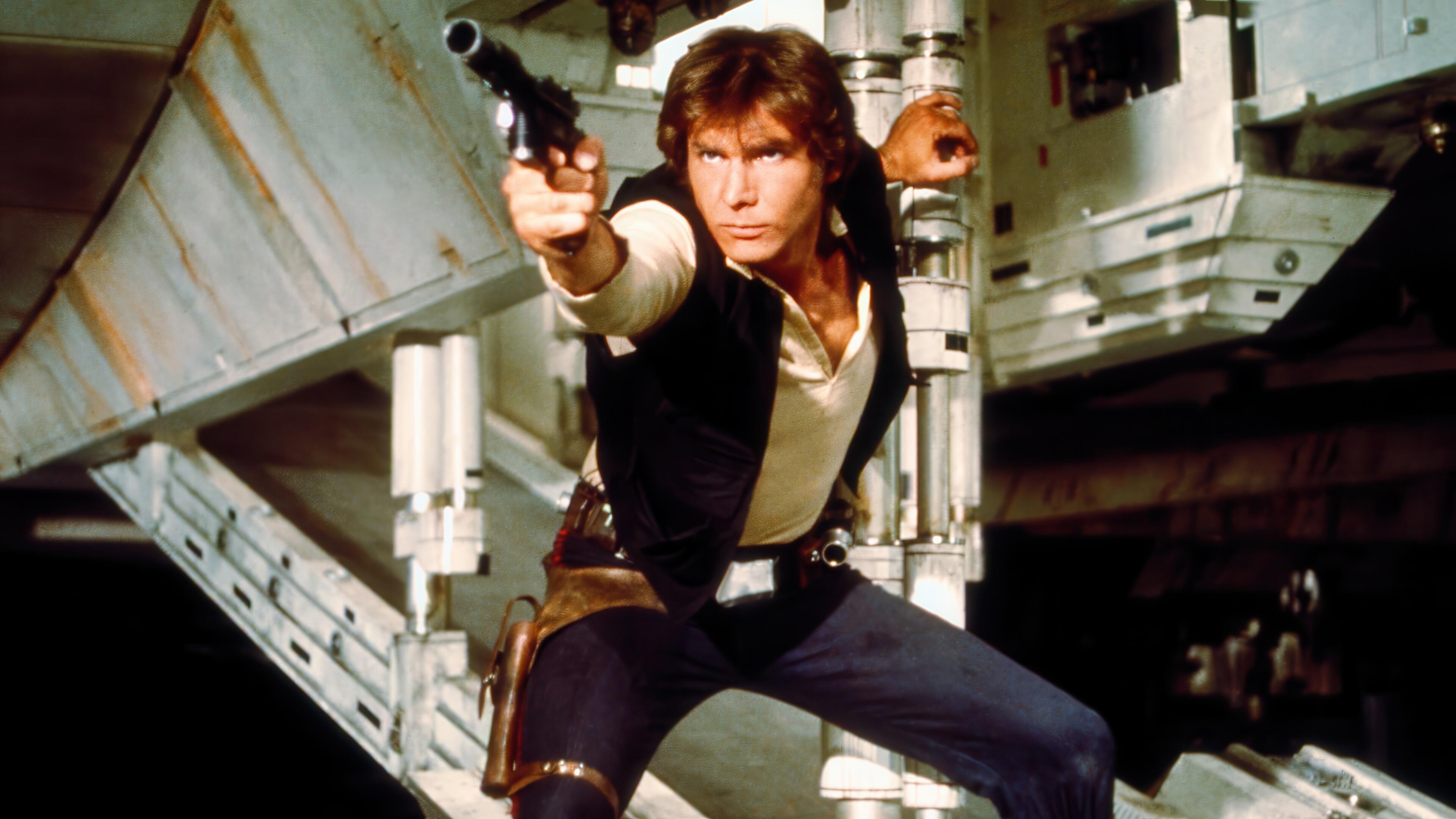 Han Solo (Harrison Ford) with Blaster from Star Wars: A New Hope