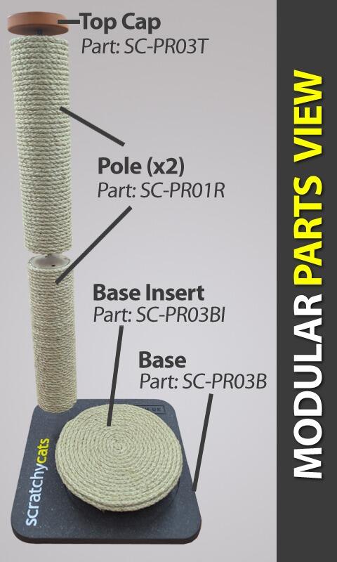 'ScratchyCats' Regular Cat Scratching Post in Stock