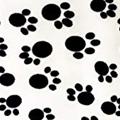 White with Black Paws