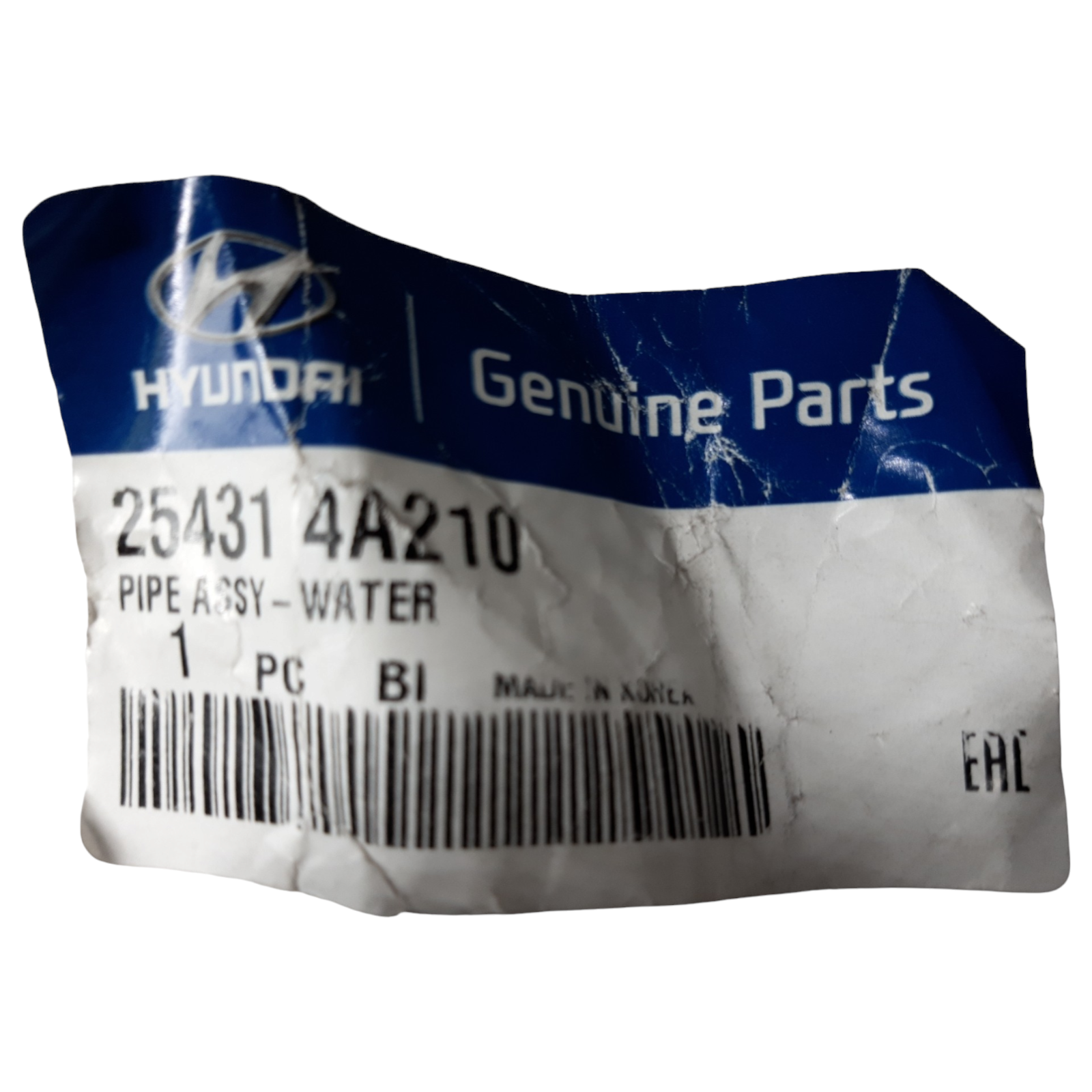 Genuine KIA Sorento (06) Water pipe assembly 254314A210