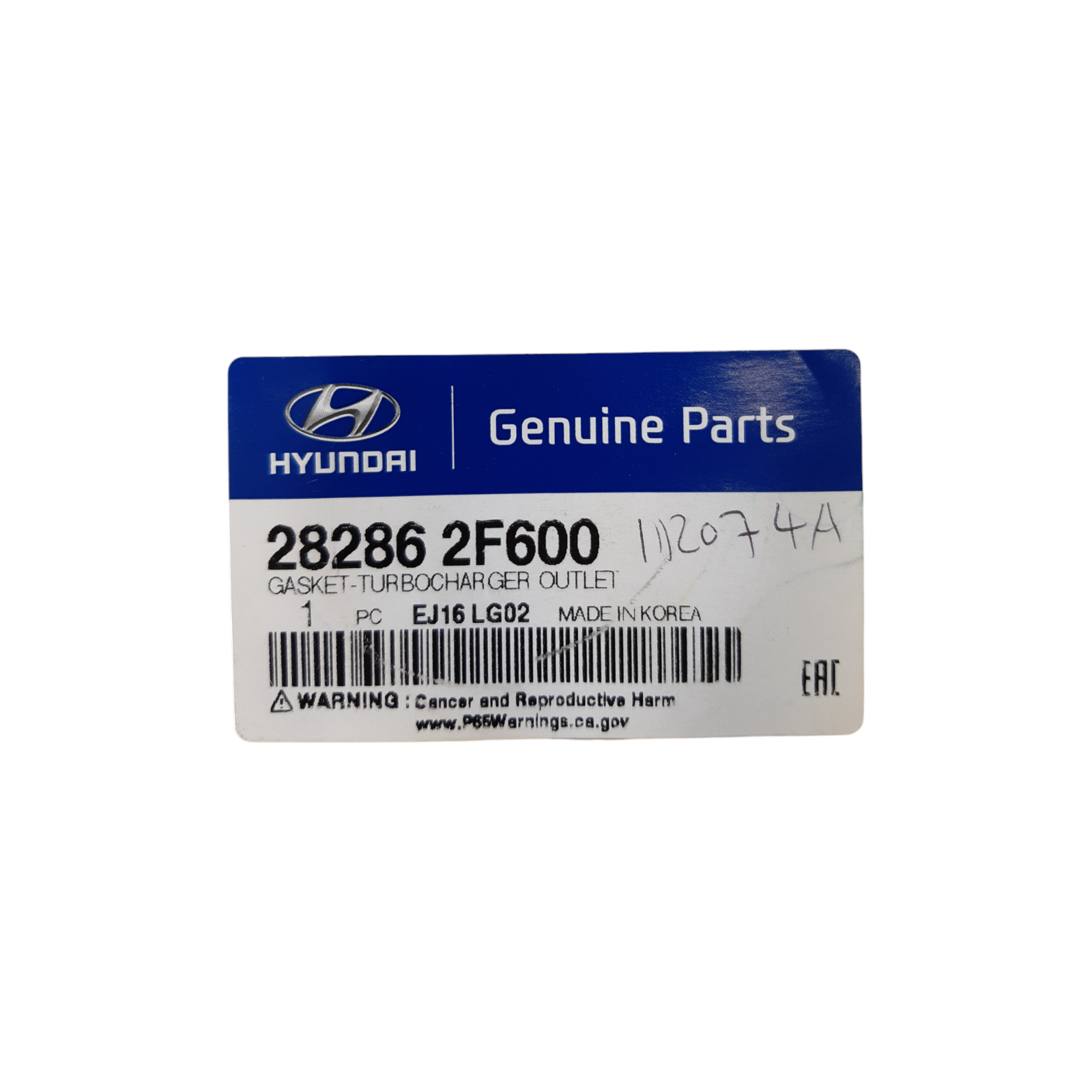 Genuine Hyundai / KIA Turbocharger outlet gasket 282862F600