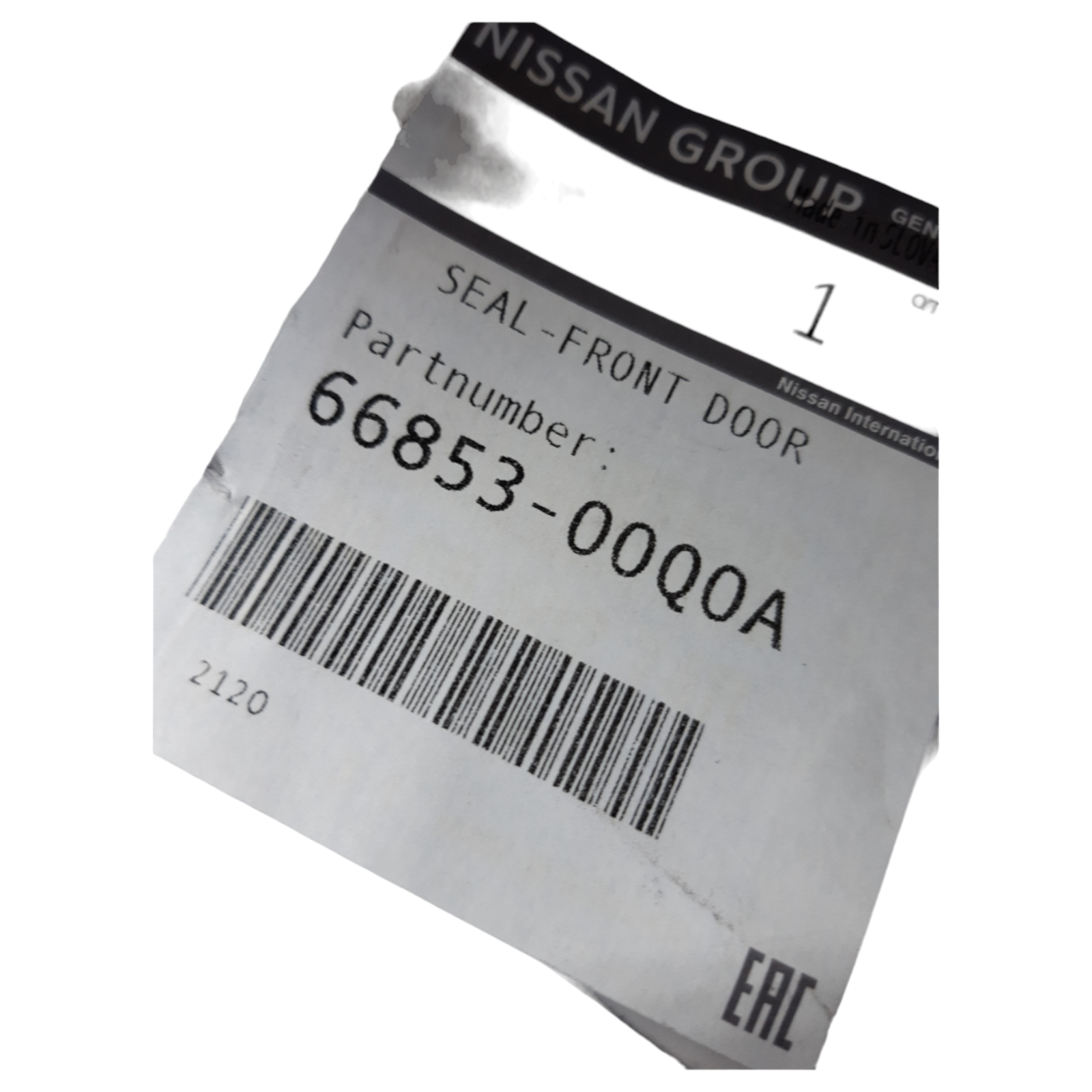 Genuine Nissan NV400 (X62) Front door handle seal 6685300Q0A