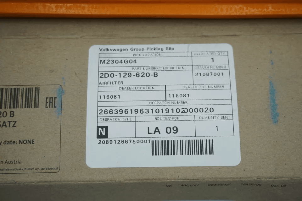 Volkswagen OEM LT Air Filter Element original equipment