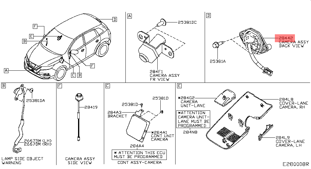 Nissan OEM Rear view camera assembly original equipment