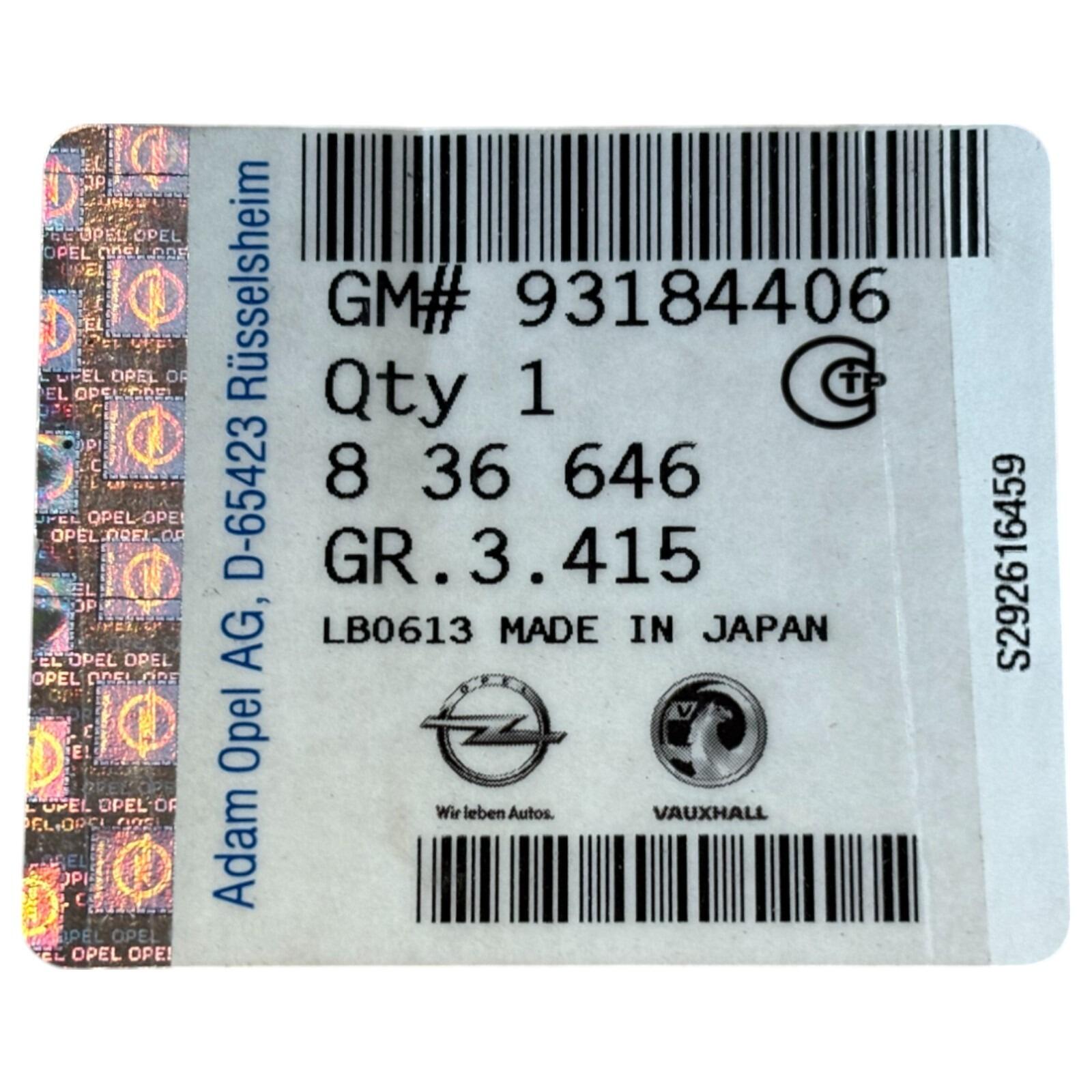 Genuine Vauxhall B Mass air flow meter sensor 93184406 – VIN Required