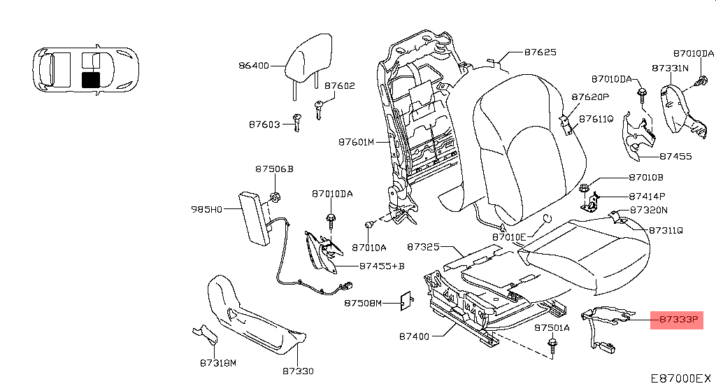 Genuine Nissan Juke F15E Front Seat Occupant Sensor 873331KL0B – VIN R