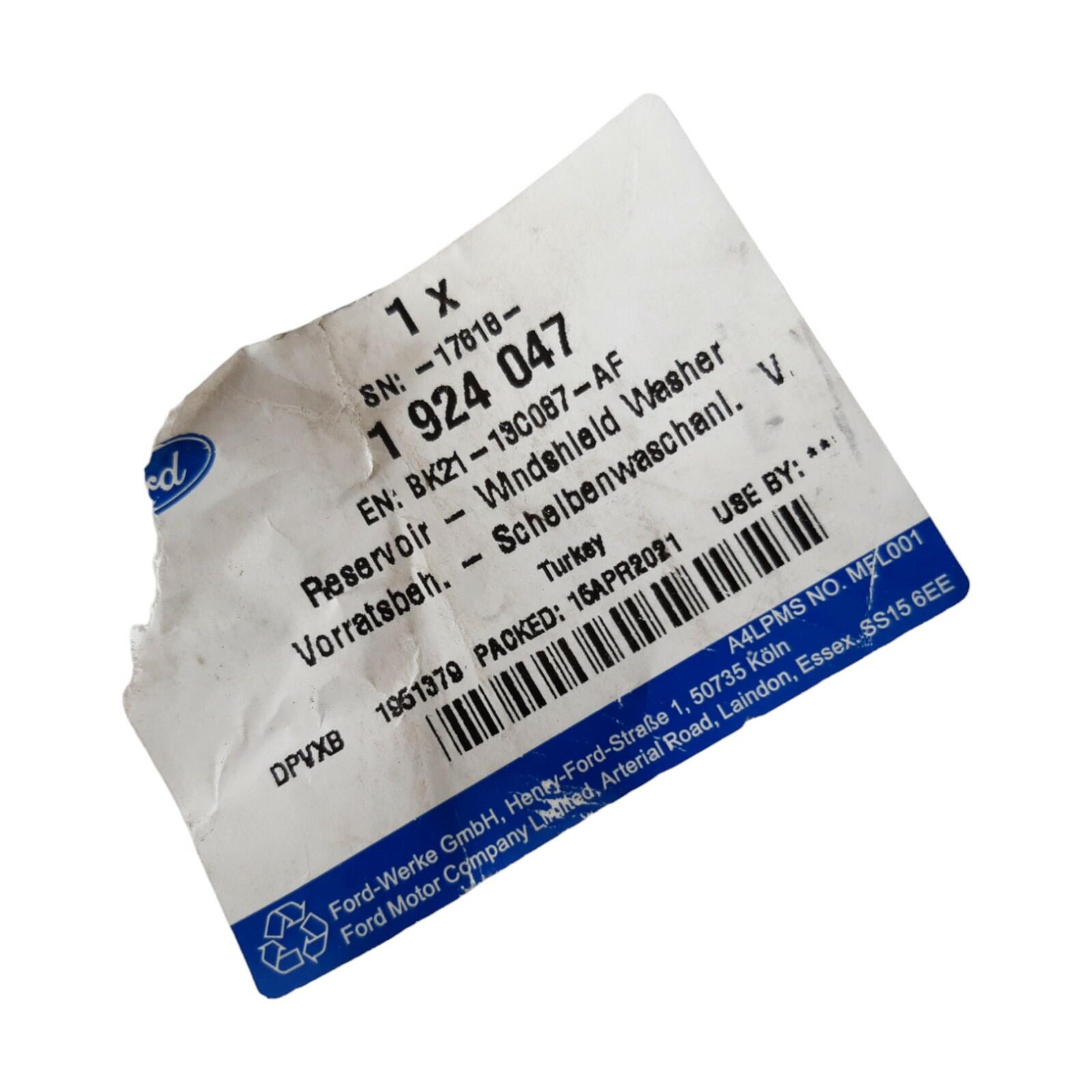 Ford OEM Transit Tourneo Custom Windscreen Washer