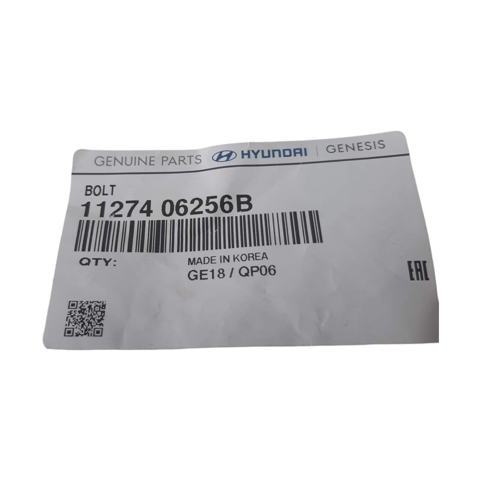 Genuine Hyundai Bolt - 1127406256B – VIN Required | Genuine OEM Part
