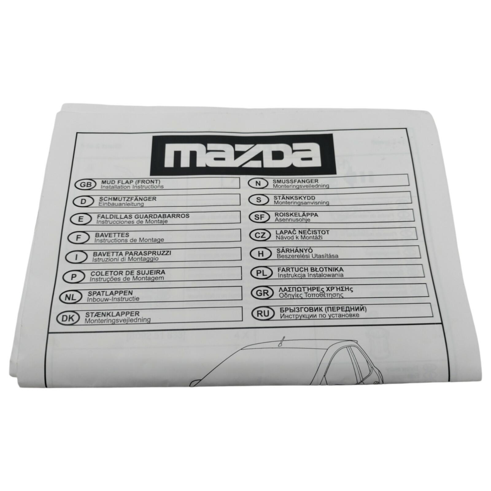 Genuine Mazda 2 (DE) Front mudguard D651V3450G