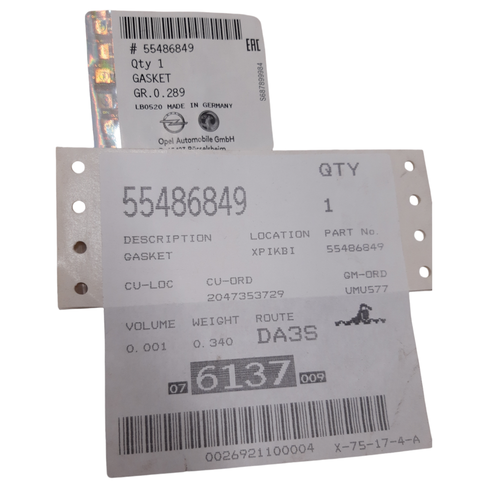 Genuine Vauxhall Insignia A Cylinder Head Gasket | 55486849 | Genuine