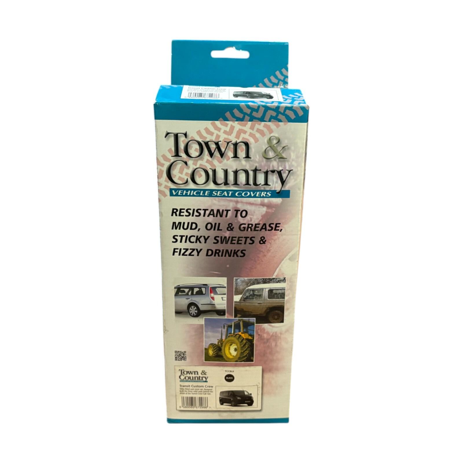 Town & Country Rear seat cover set Transit Custom (kombi) black TCCBLK298