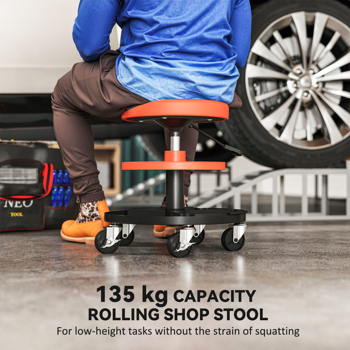 HOMCOM Rolling Mechanic Stool - Capacity replacement part