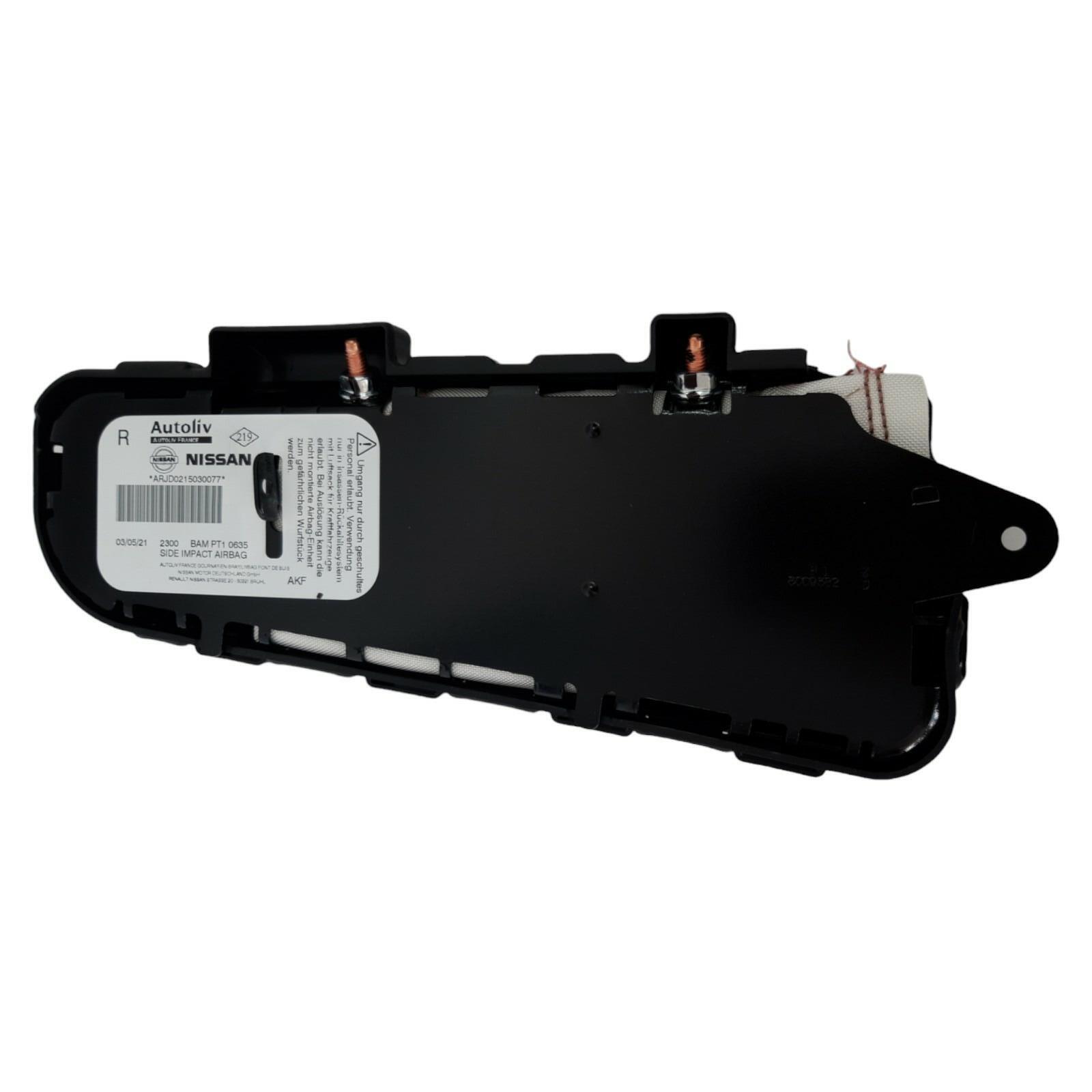 Genuine Nissan Qashqai (J10E) RH OS Front door airbag module 985H0JD00B