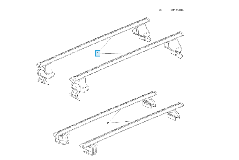 Vauxhall Crossland X | Roof Carrier System | 39037318 | GFN Parts