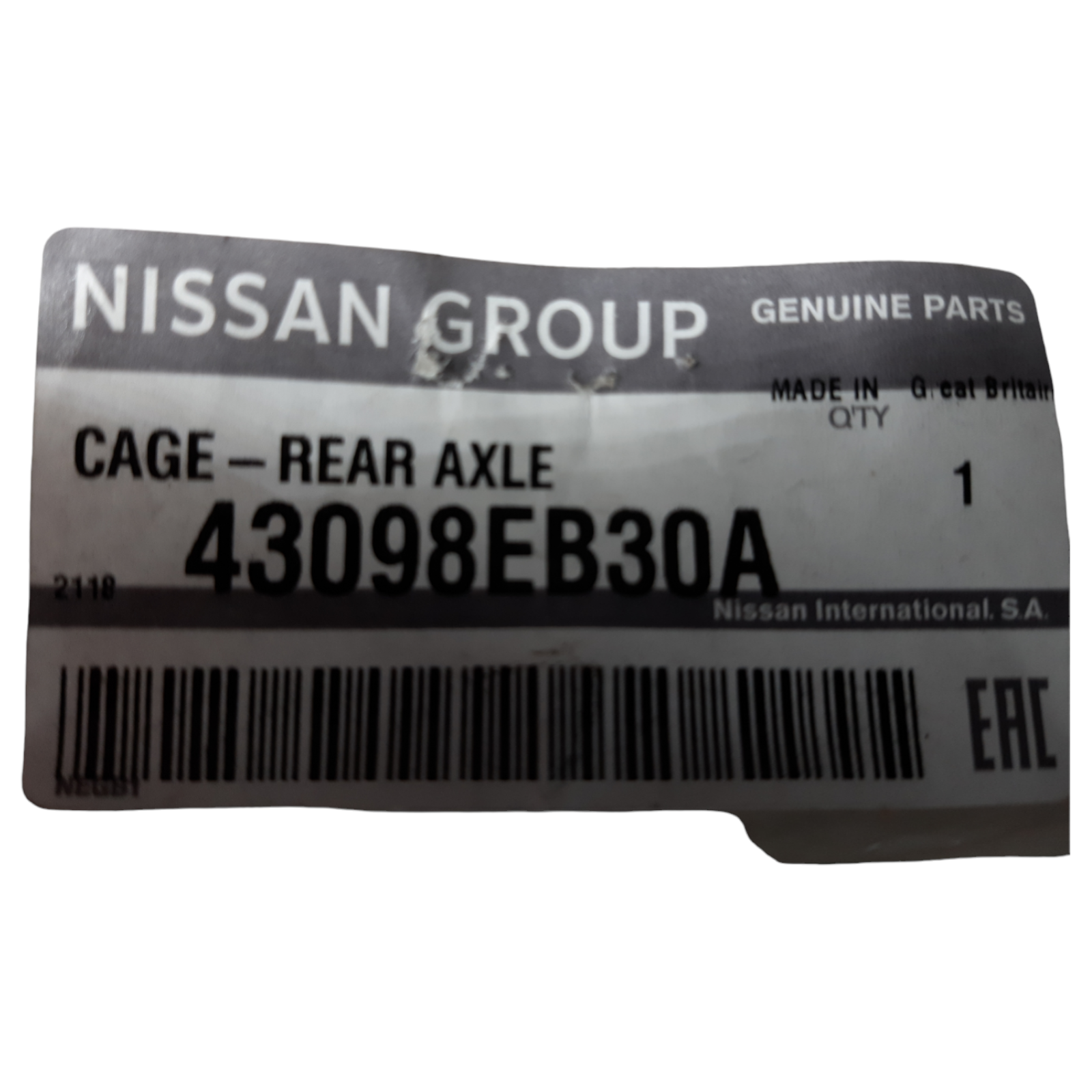 Genuine Nissan Navara (D40M) Rear axle shaft guide 43098EB30A