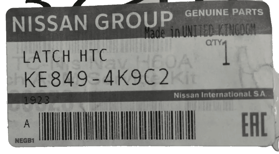 Genuine New Nissan Navara (D23M) NP300 Latch kit KE8494K9C2