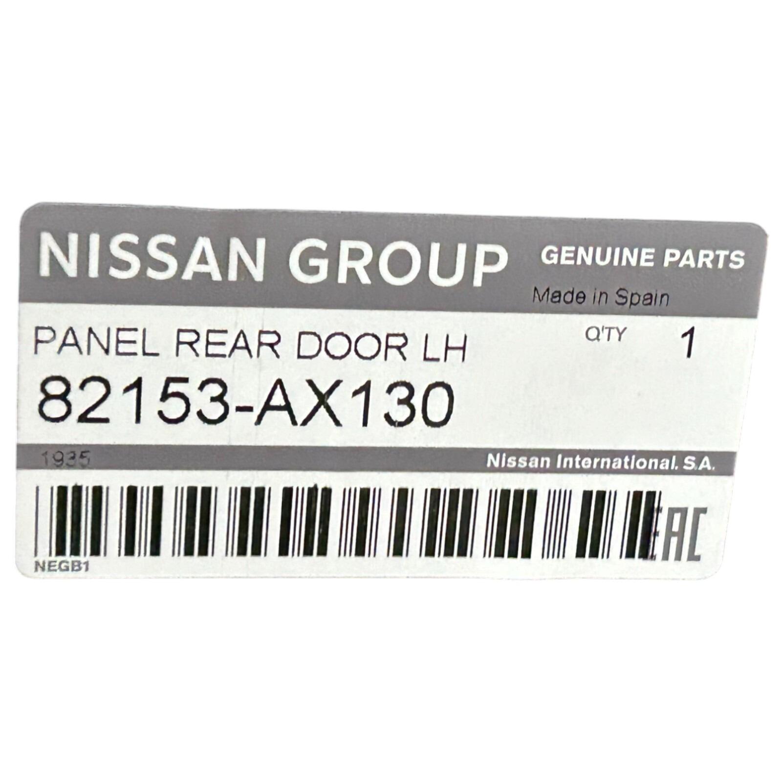 Genuine Nissan Micra LH NS Rear door skin panel 82153AX130 – VIN Requi