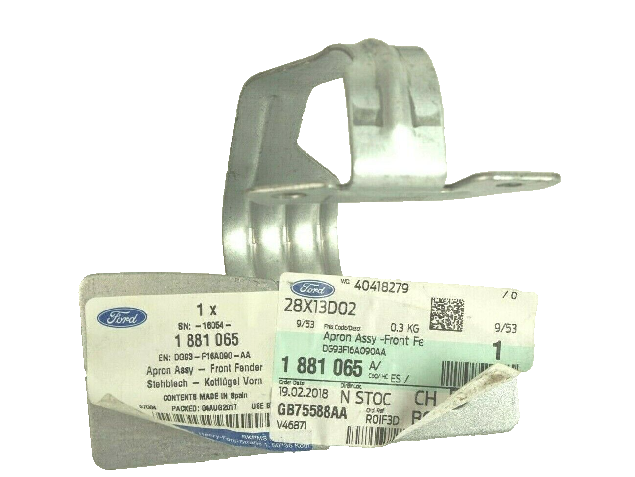Genuine Ford Mondeo (CNG) RH OS Front Wing Mounting Bracket — part number 1881065