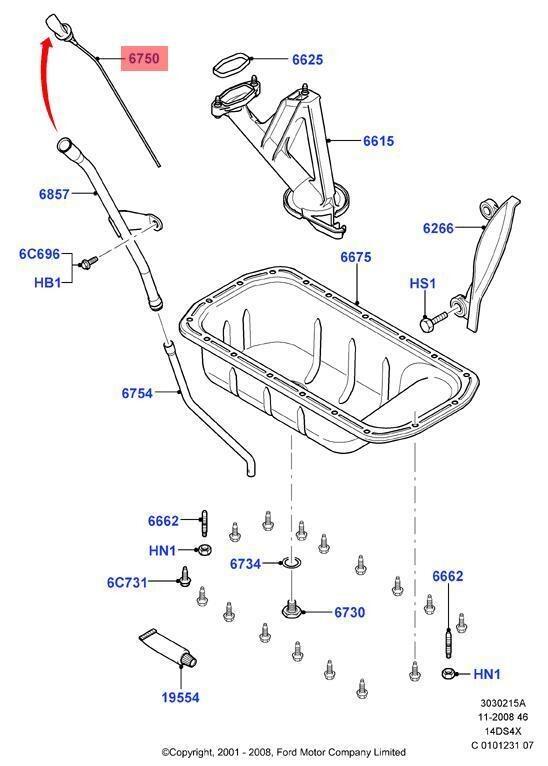 OEM NEW Ford 2005-2014 F-150 Engine Oil Level Indicator Dipstick 5L3Z 7a020 B 5l3z7a020b