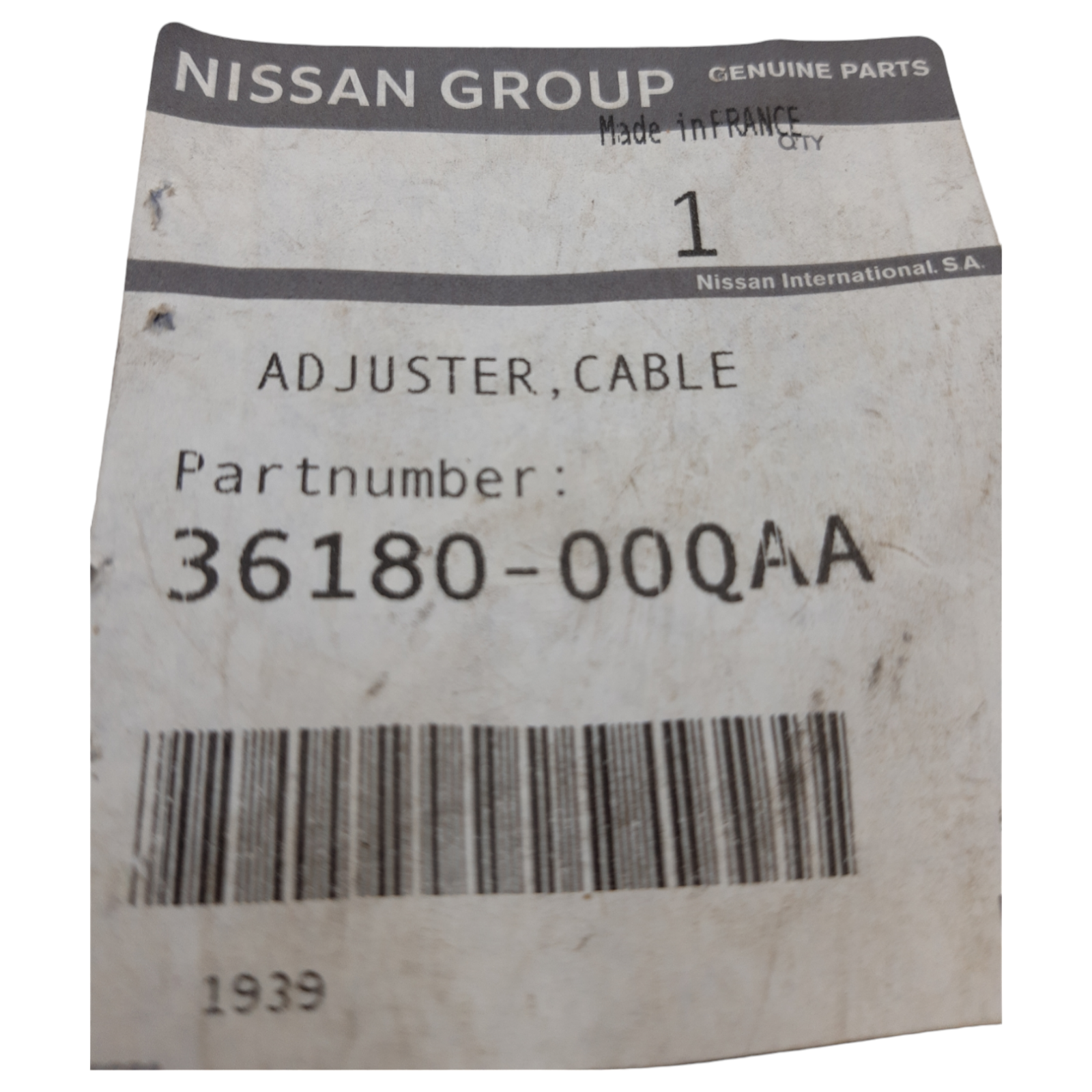 Genuine Nissan NV300 Primastar (X82) Parking Brake Cable Adjuster — OEM-grade replacement — part number 3618000QAA