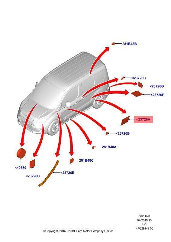 Ford Transit Tourneo Connect CHC | LH Decorative Tape | 1824923 | GFN Parts