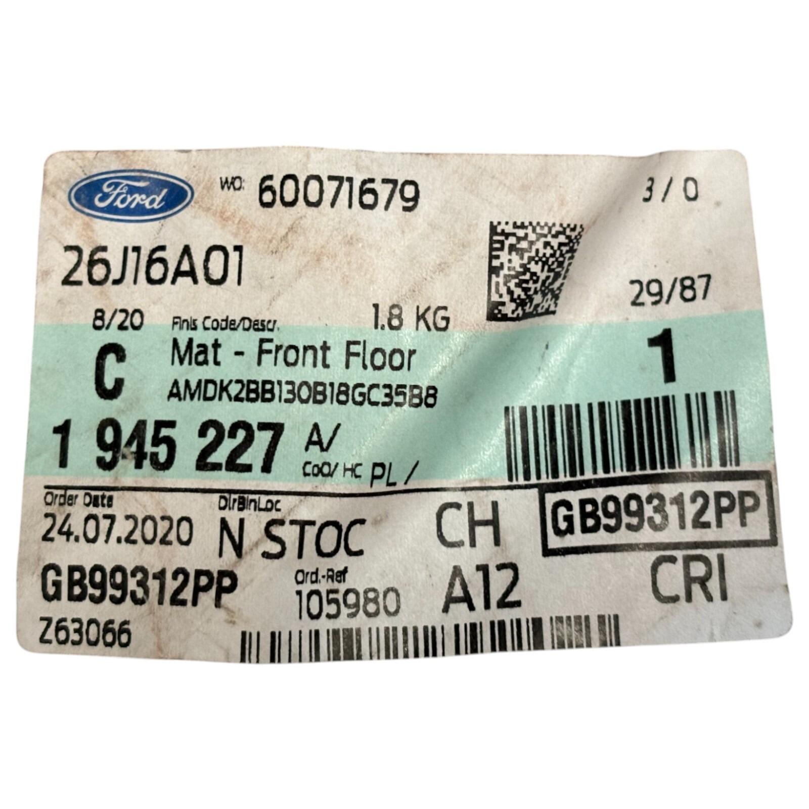 Genuine Ford Transit All-weather heavy-duty rubber mat set 1945227