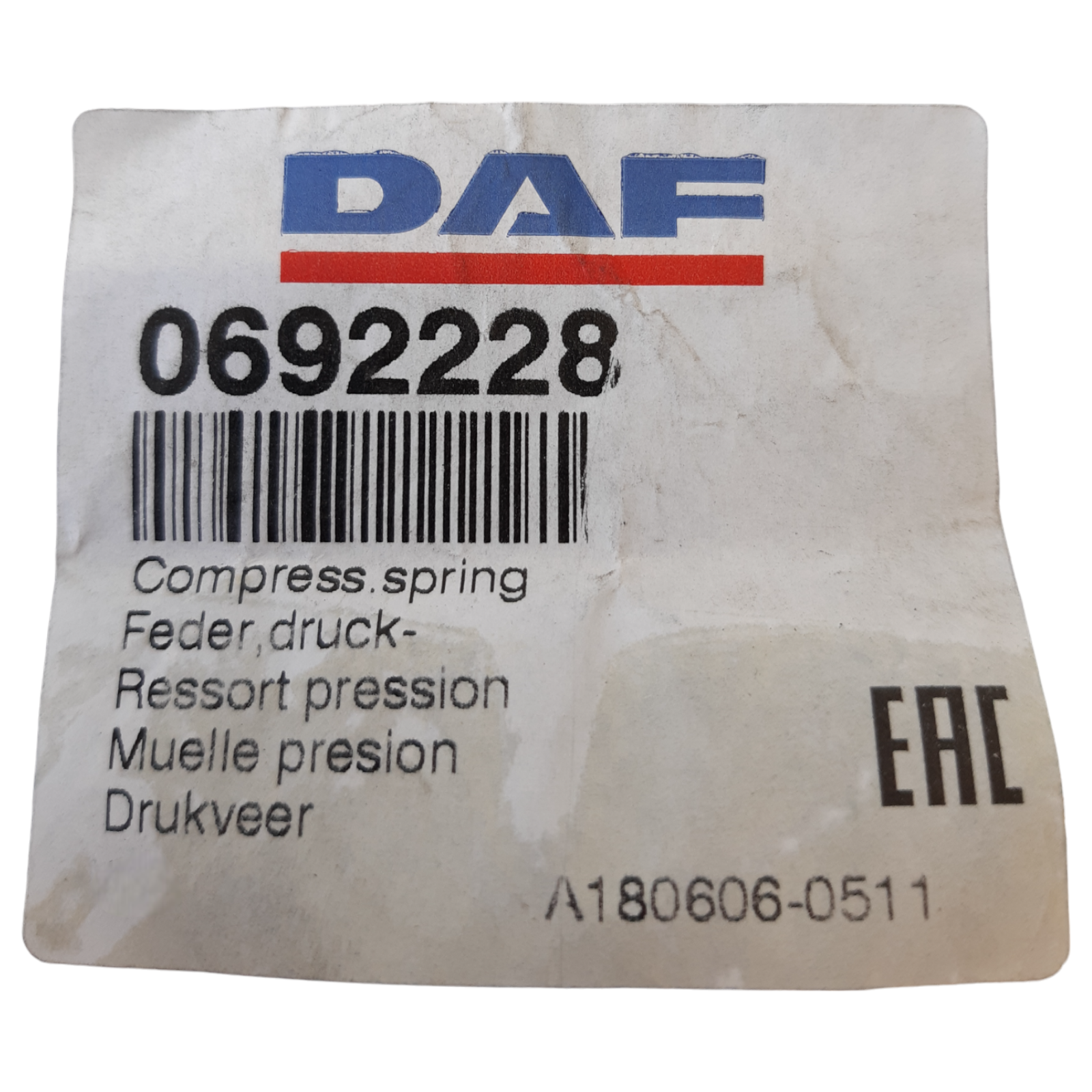 Genuine DAF CF LF XF Compression Spring 692228 – VIN Required | Genuin